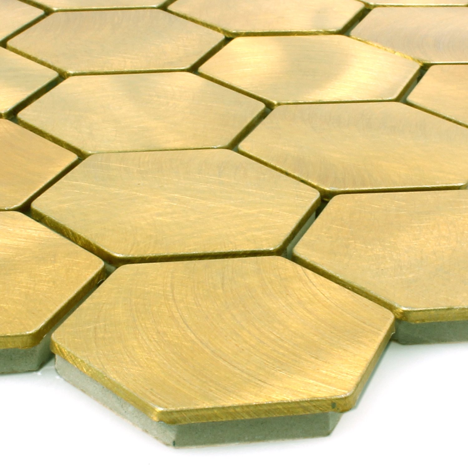 Mosaic Tiles Aluminium Manhatten Hexagon Gold | eBay