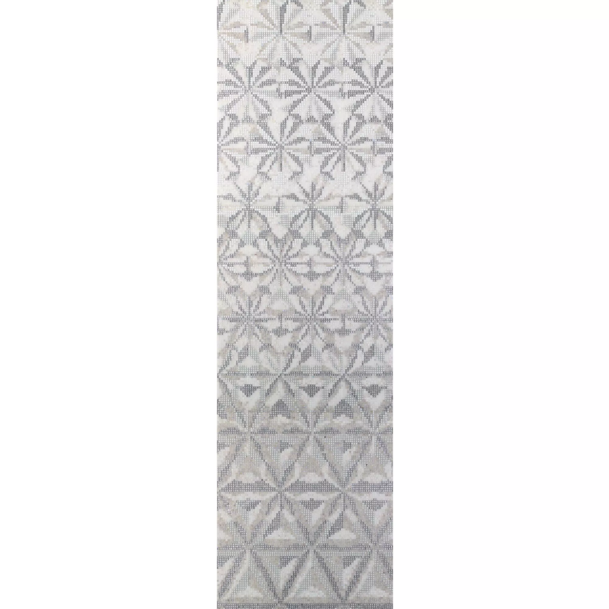 Glas Mosaik Bild Magicflower White 100x240cm