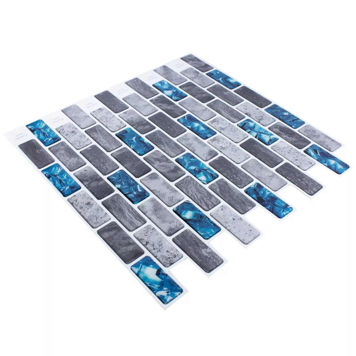 Vinyl Mosaik Fliesen Belleza Blau Grau Selbstklebend