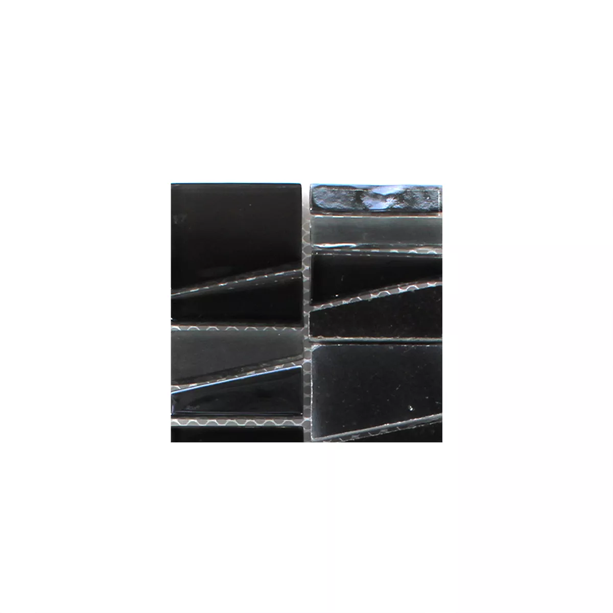 Muster von Mosaikfliesen Glas Naturstein Schwarz Effekt