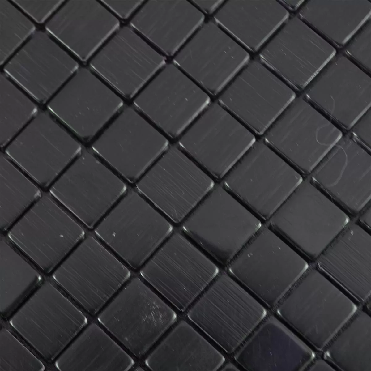 Muster von Metall Mosaikfliesen Wygon Selbstklebend Schwarz 10mm