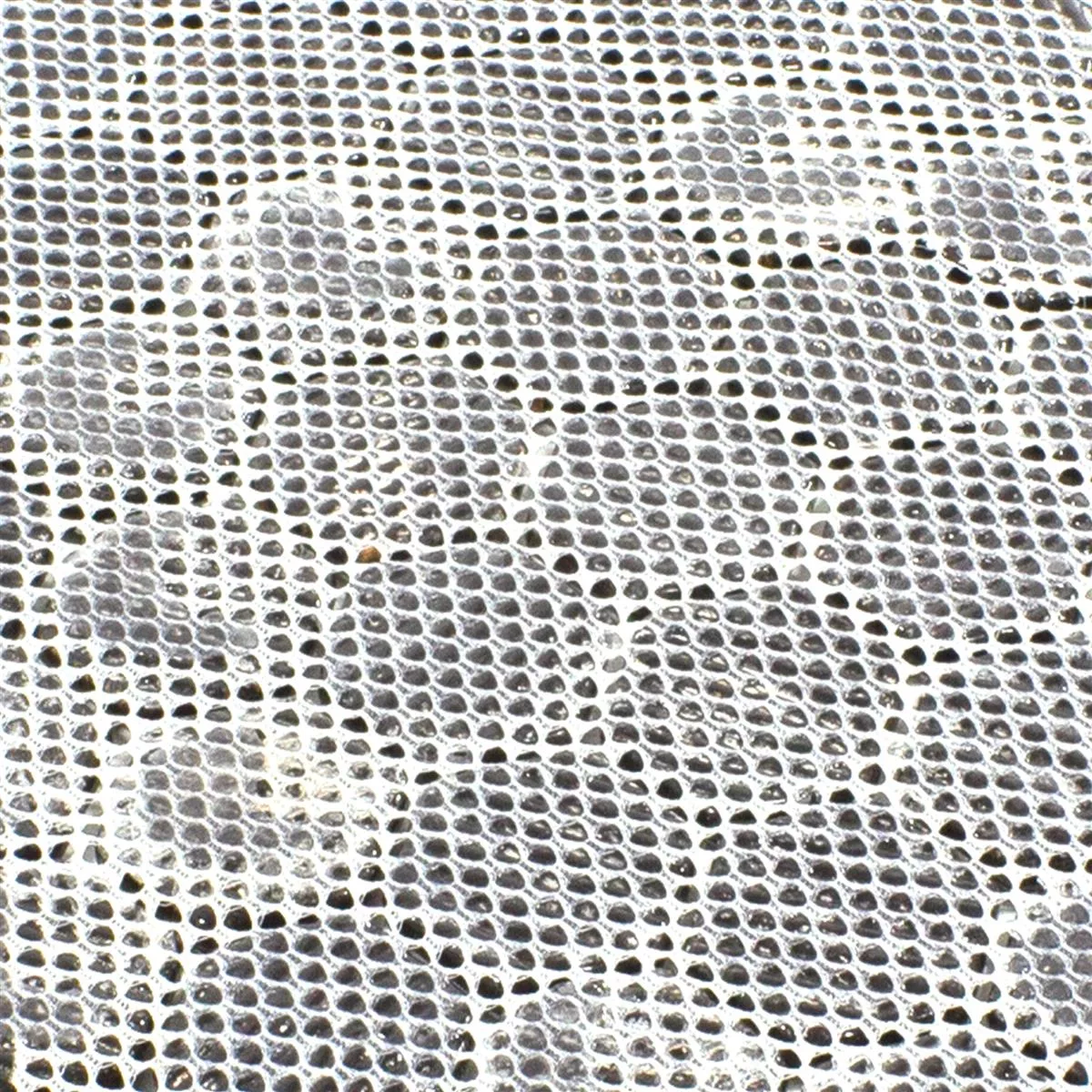 Muster von Glasmosaik Fliesen Leopard Hexagon 3D Grau