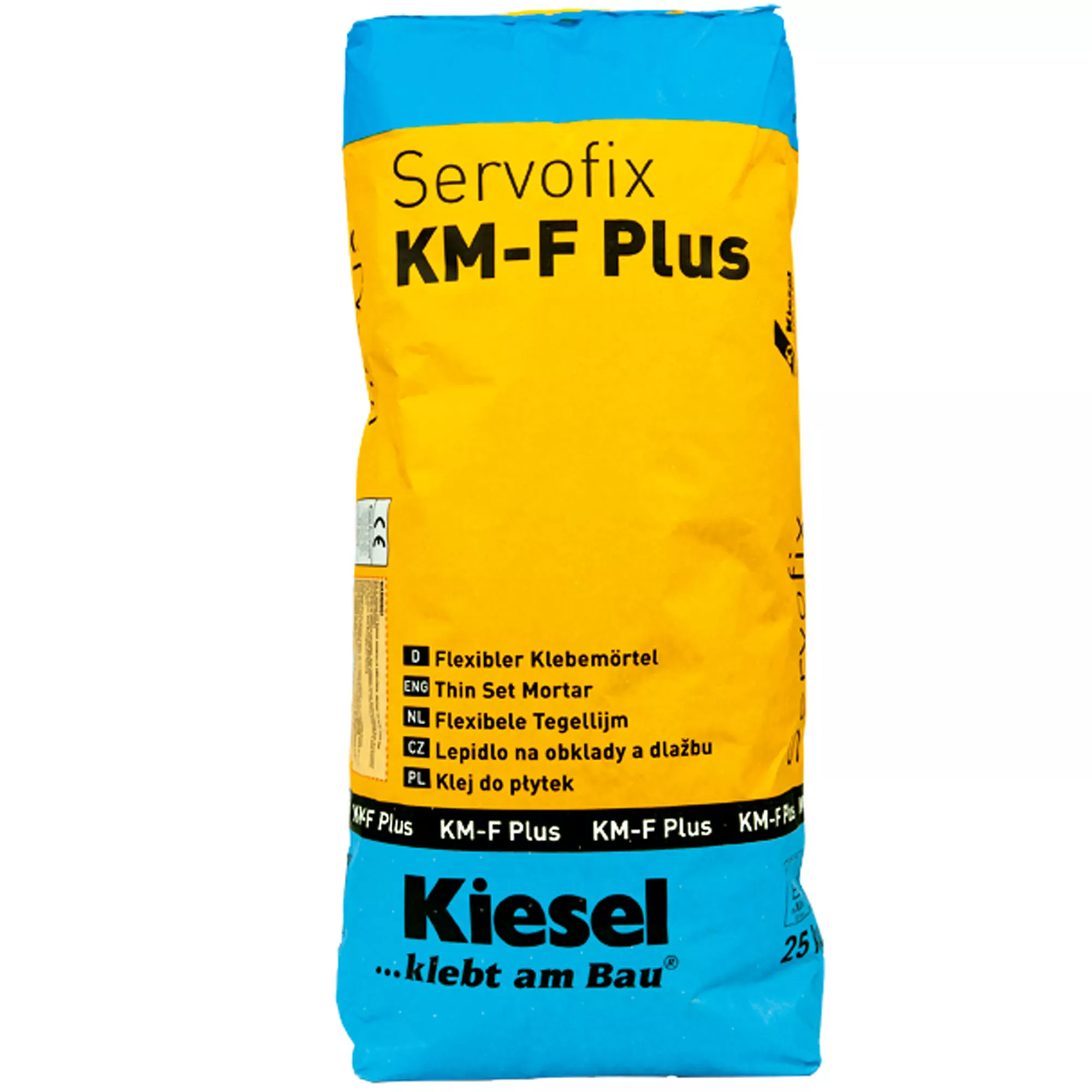 Kiesel Fliesenkleber Servofix KM-F Plus - flexibler Klebemörtel Feinsteinzeug, Keramische Fliesen (25KG)