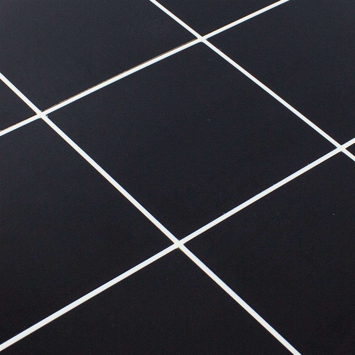 Aluminium Mosaik Fliesen Lenora Selbstklebend Schwarz