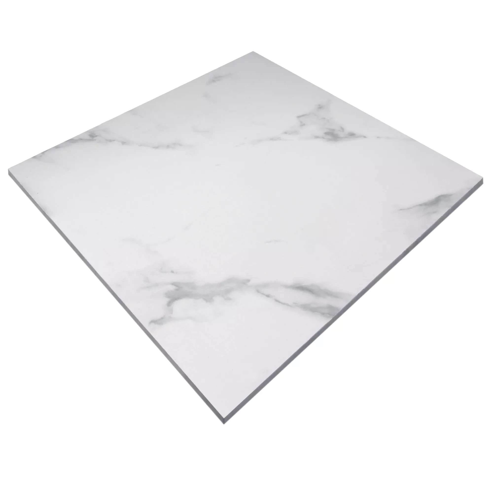 Muster Bodenfliesen Marmoroptik Himalaya Weiss Poliert 60x60cm