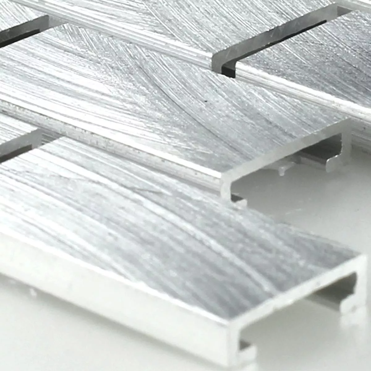 Muster von Mosaikfliesen Aluminium Silber 