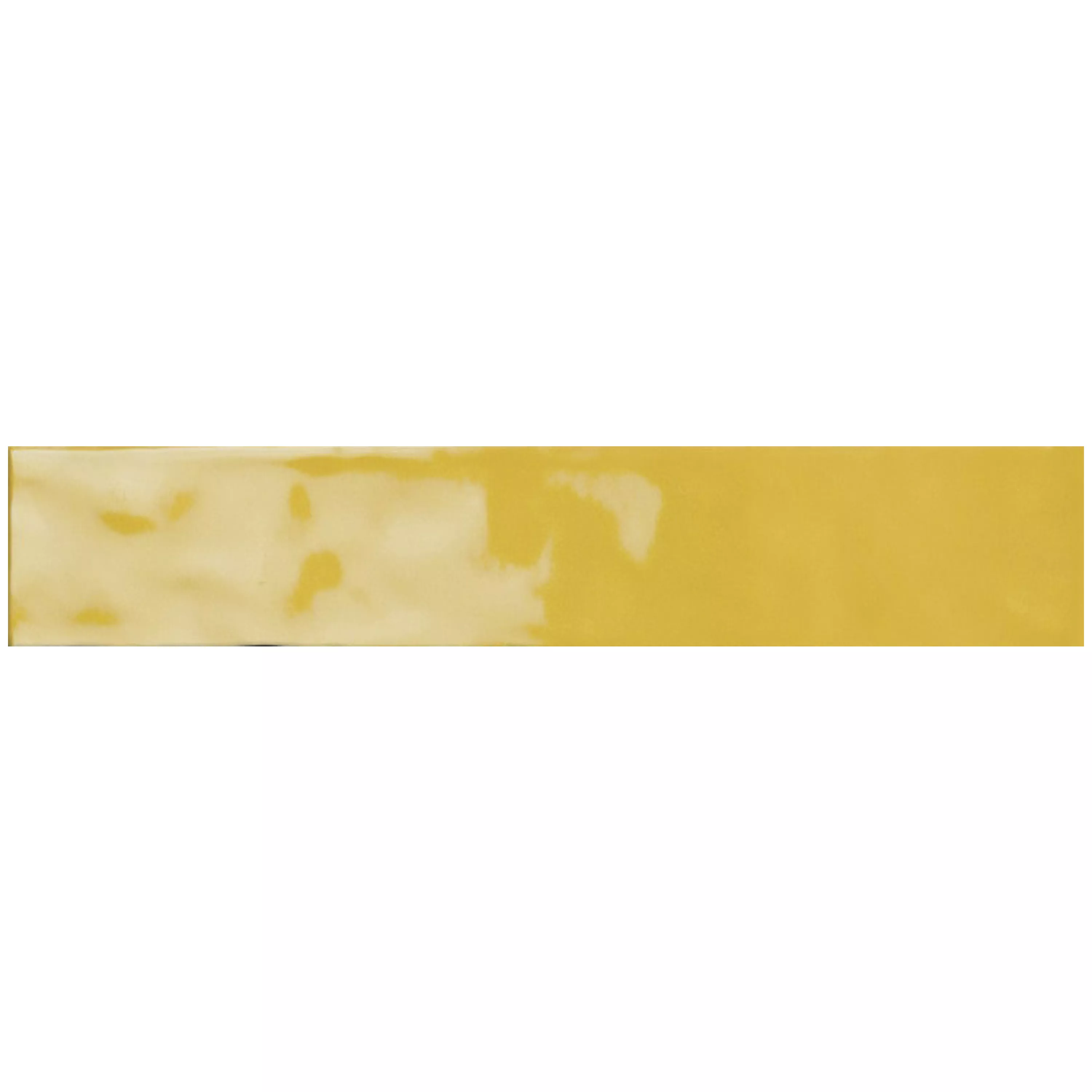 Muster Wandfliesen Montreal Gewellt Gelb 5x25cm