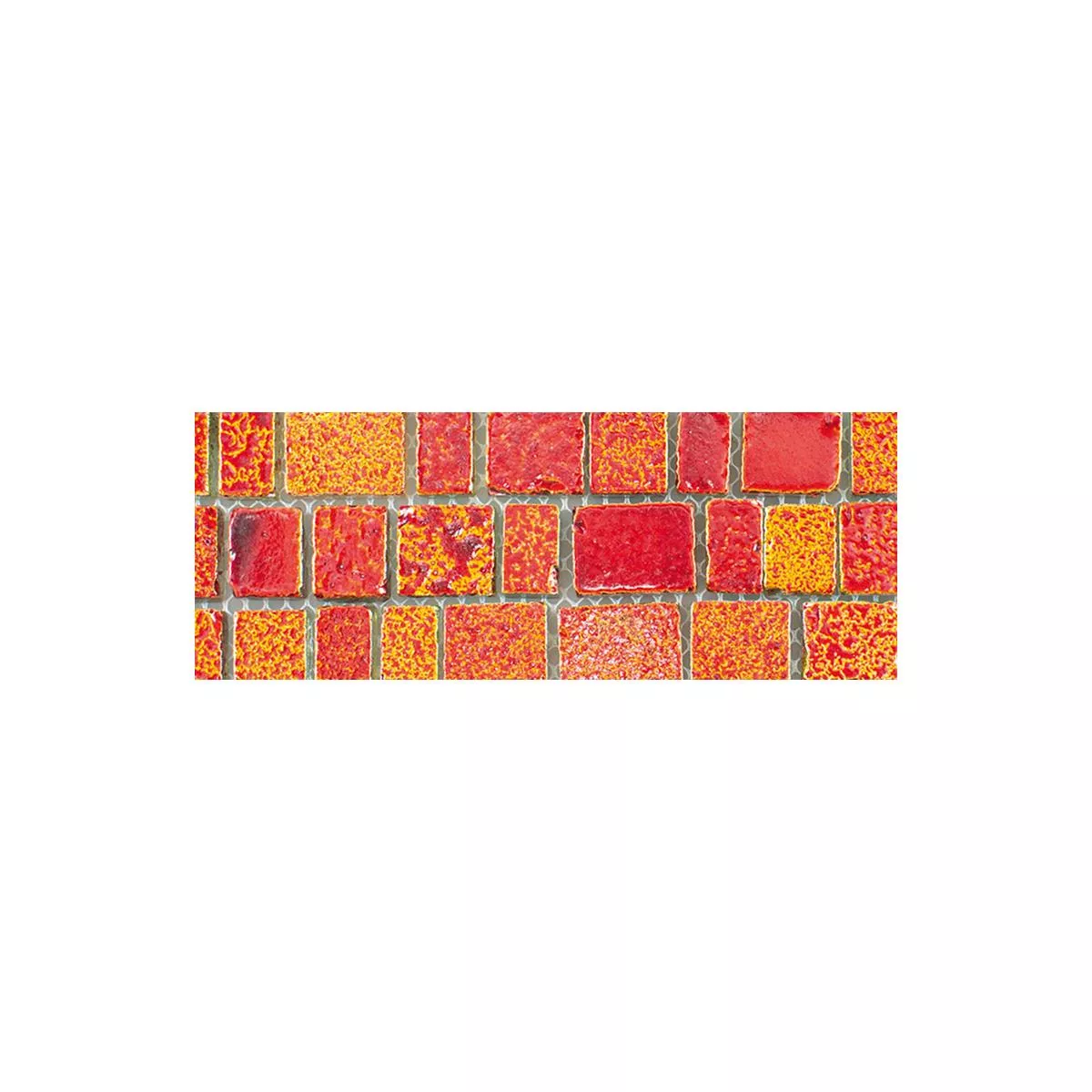 Muster von Glas Mosaikfliesen Economy Rot Gelb