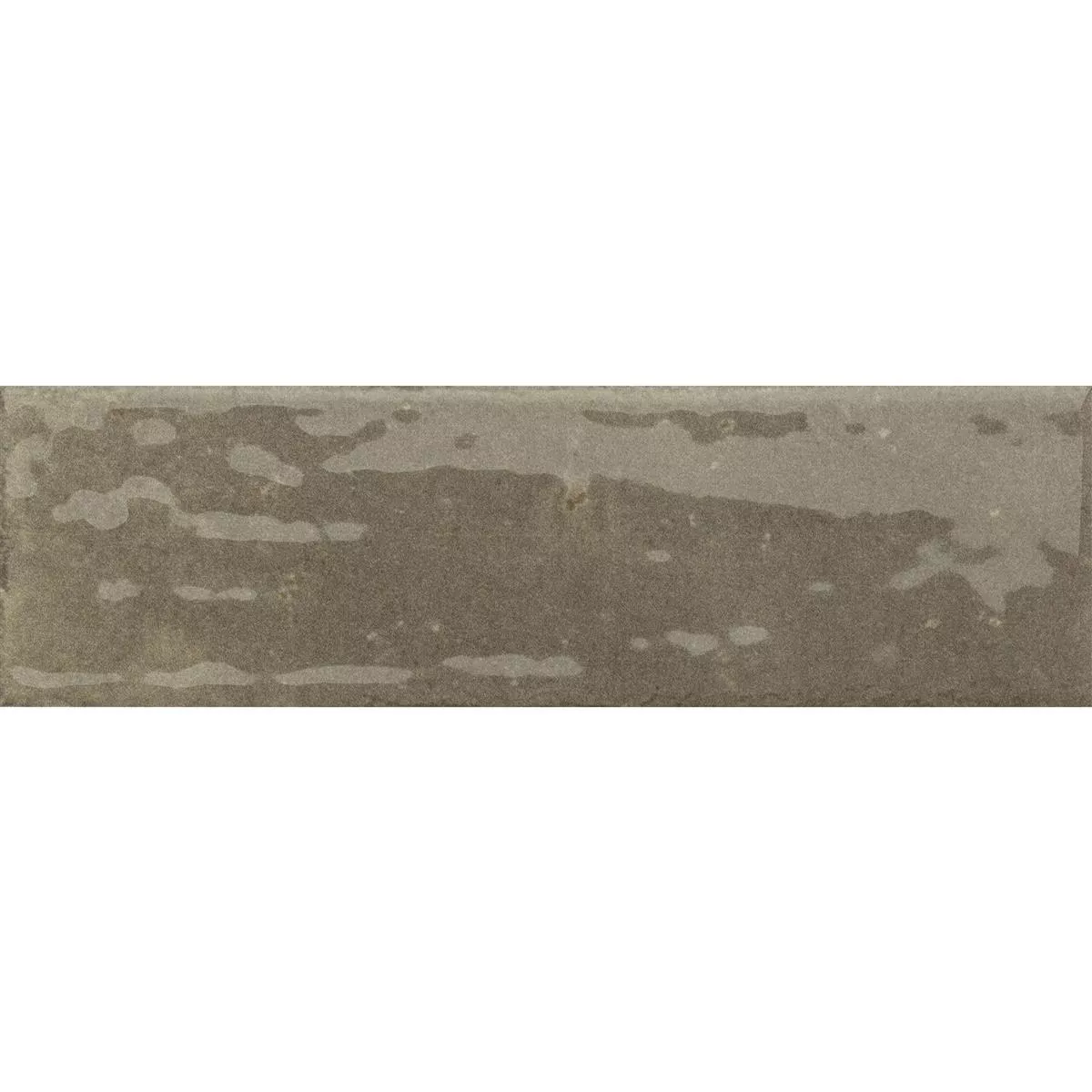 Wandfliesen Arosa Glänzend Gewellt Braun 6x25cm