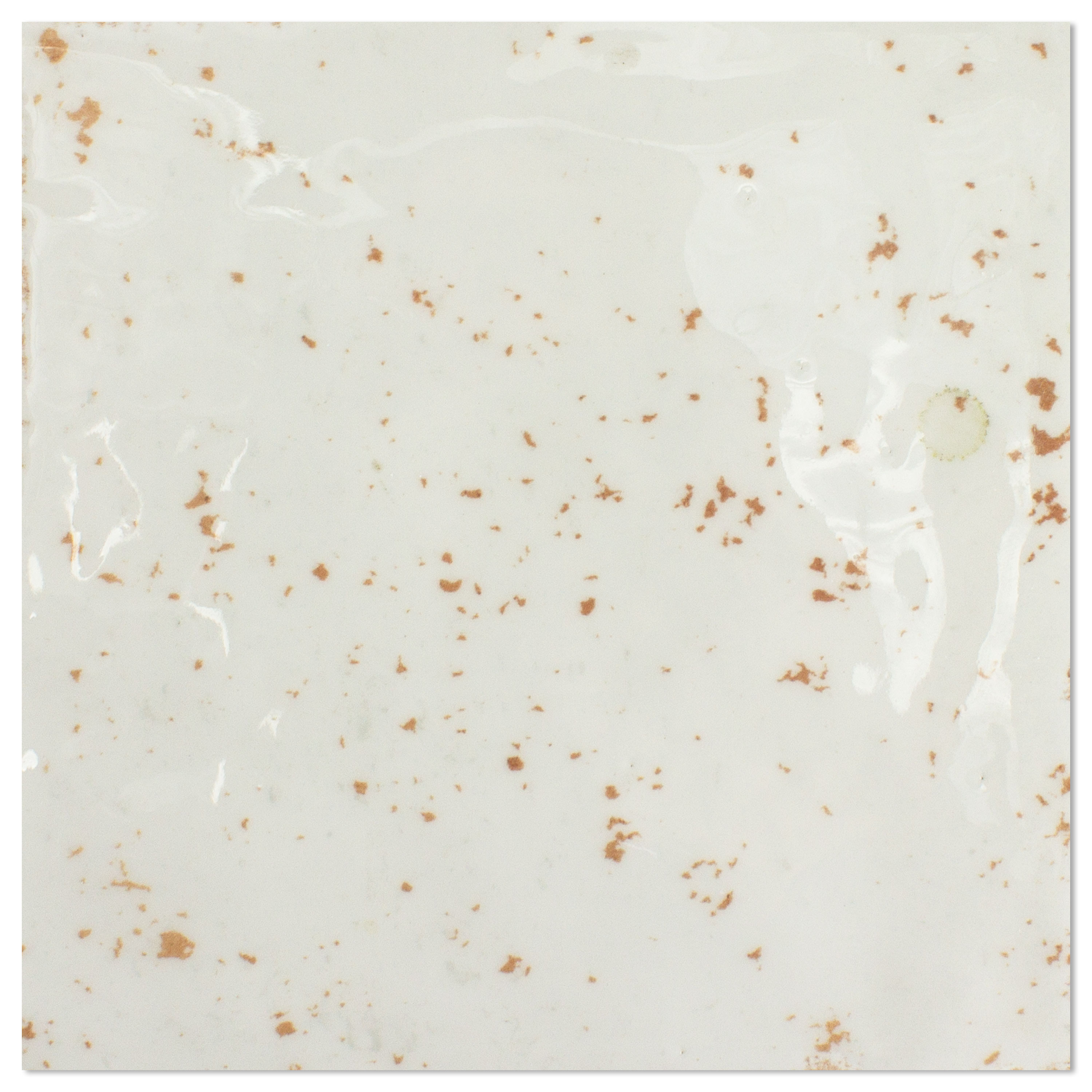 Wandfliesen Kiowa Glänzend Gewellt Weiß 15x15cm
