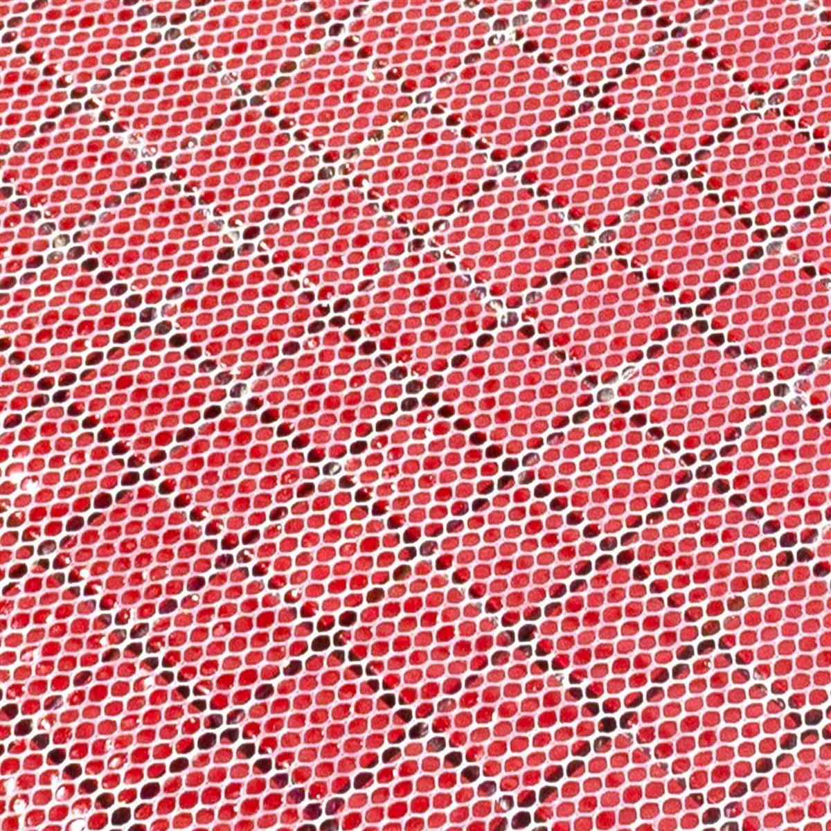 Muster von Glasmosaik Fliesen Santa Cruz Strukturiert Rot