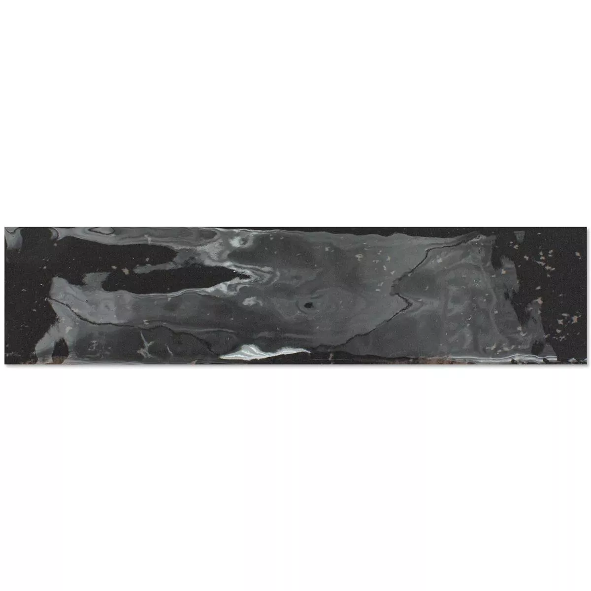 Wandfliesen Kiowa Glänzend Gewellt Anthrazit 6x25cm Wandfliesen Kiowa Glänzend Gewellt Anthrazit 6x25cm