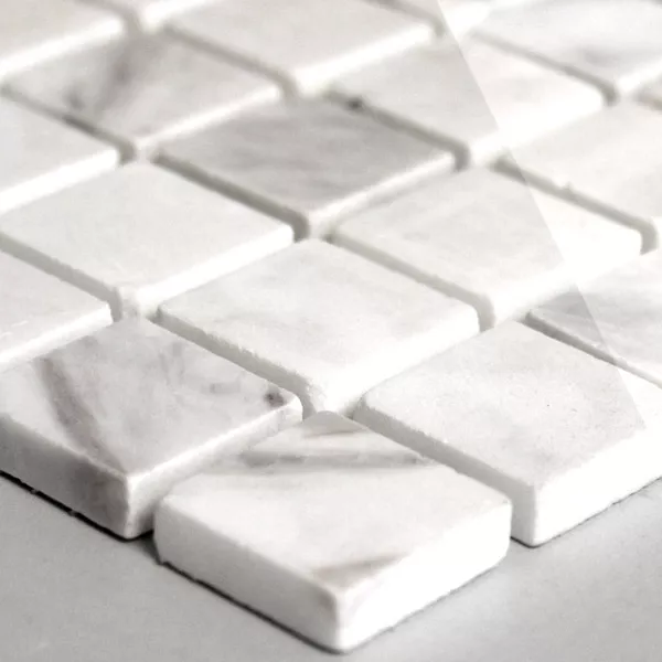 Muster von Mosaikfliesen Marmor  Weiss Poliert