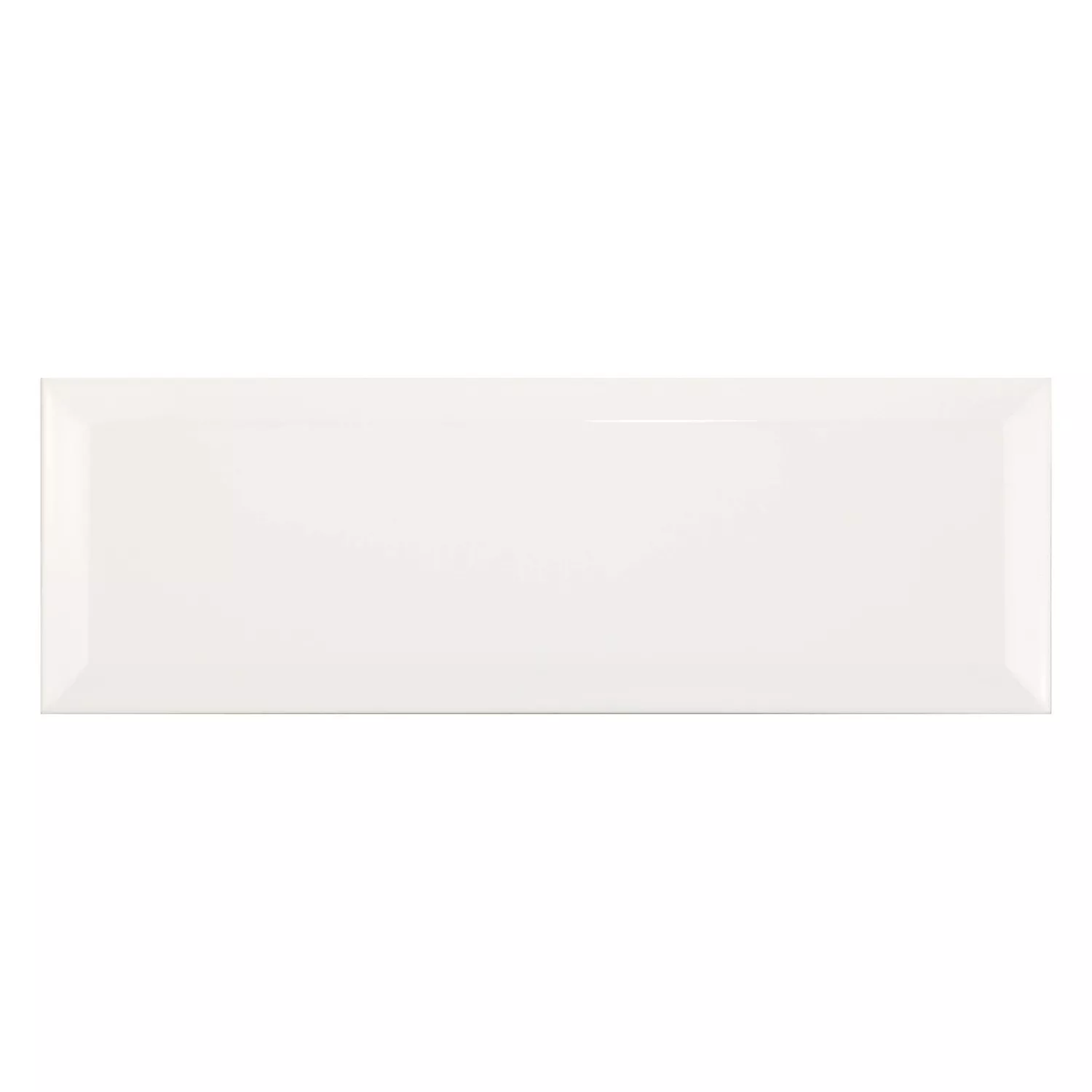 Metrofliese Weiß Glänzend 10x30 cm Facette El Paso Blanco