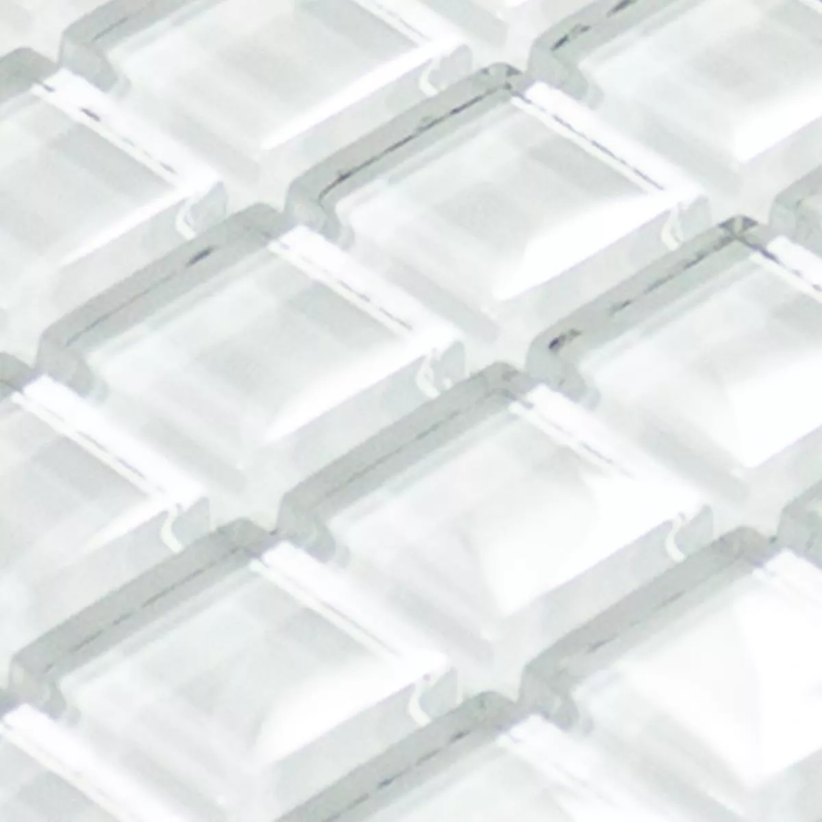 Muster von Glasmosaik Fliesen Snow Crystal Weiß