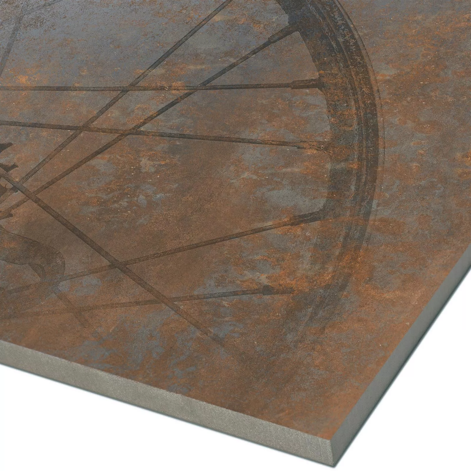 Bodenfliesen Sierra Metalloptik Rust R10/B Dekor Felge
