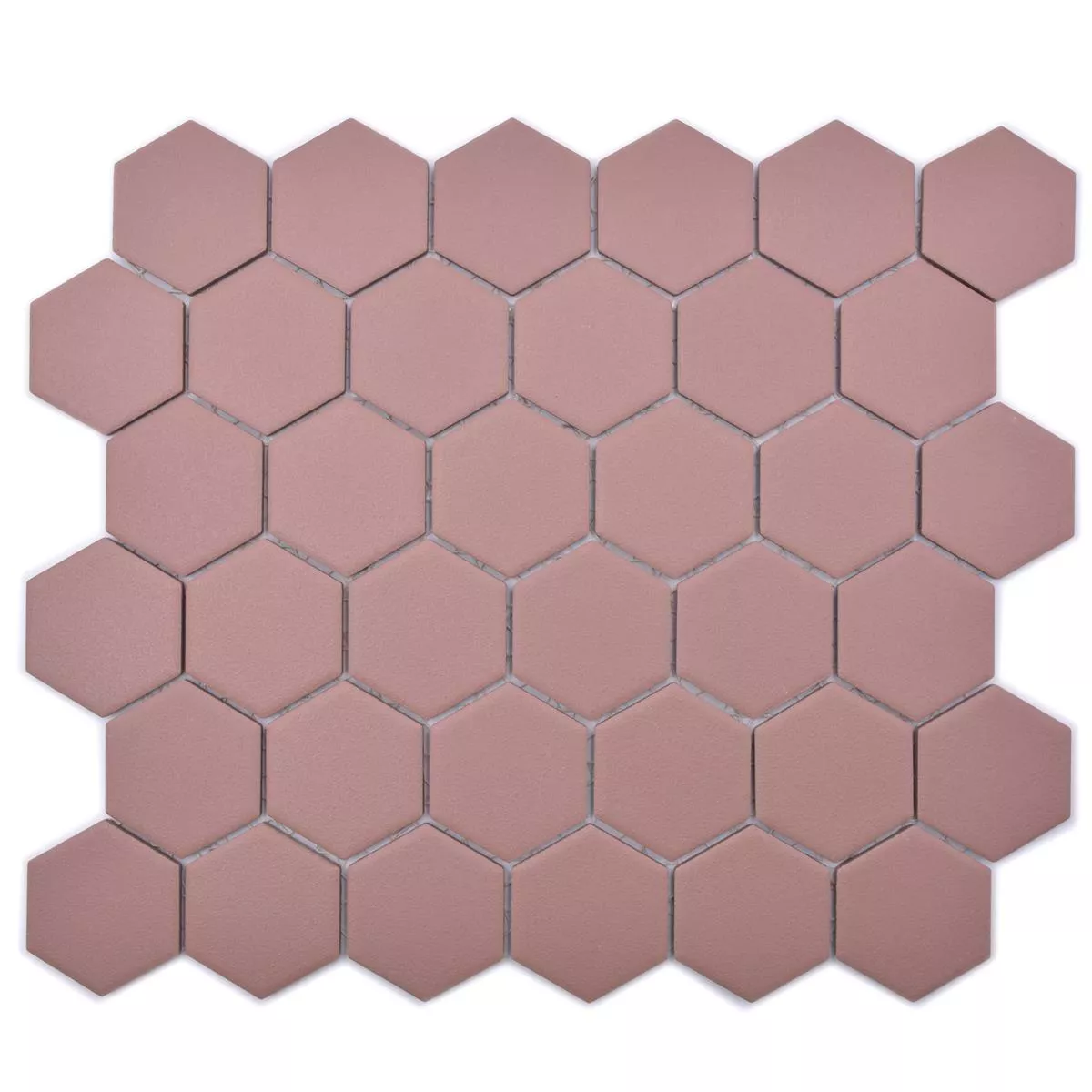 Keramikmosaik Bismarck R10B Hexagon Terracotta H51