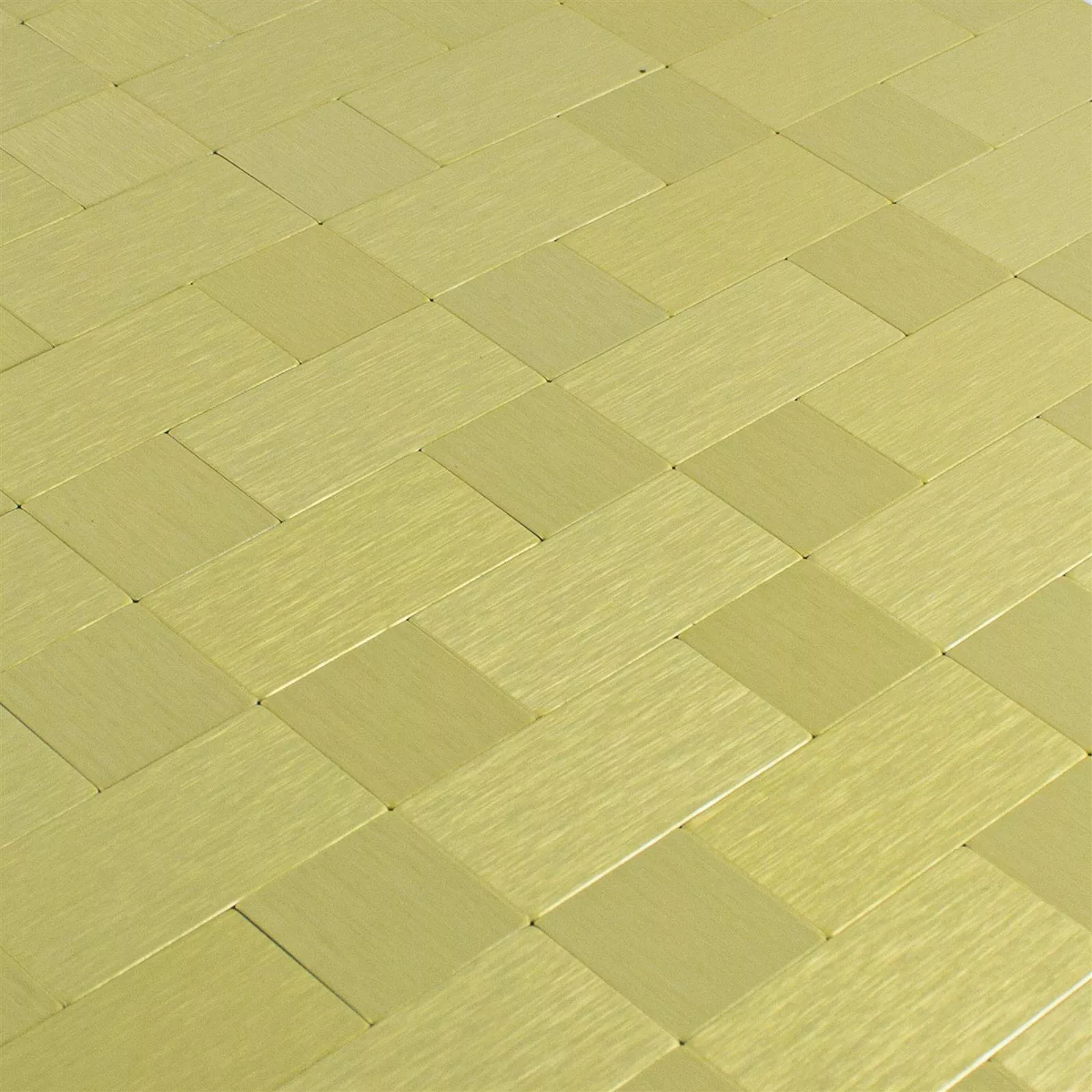 Muster von Mosaikfliesen Metall Selbstklebend Vryburg Gold Kombi