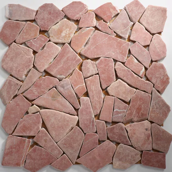 Muster von Mosaikfliesen Marmor Bruch Rosso Verona