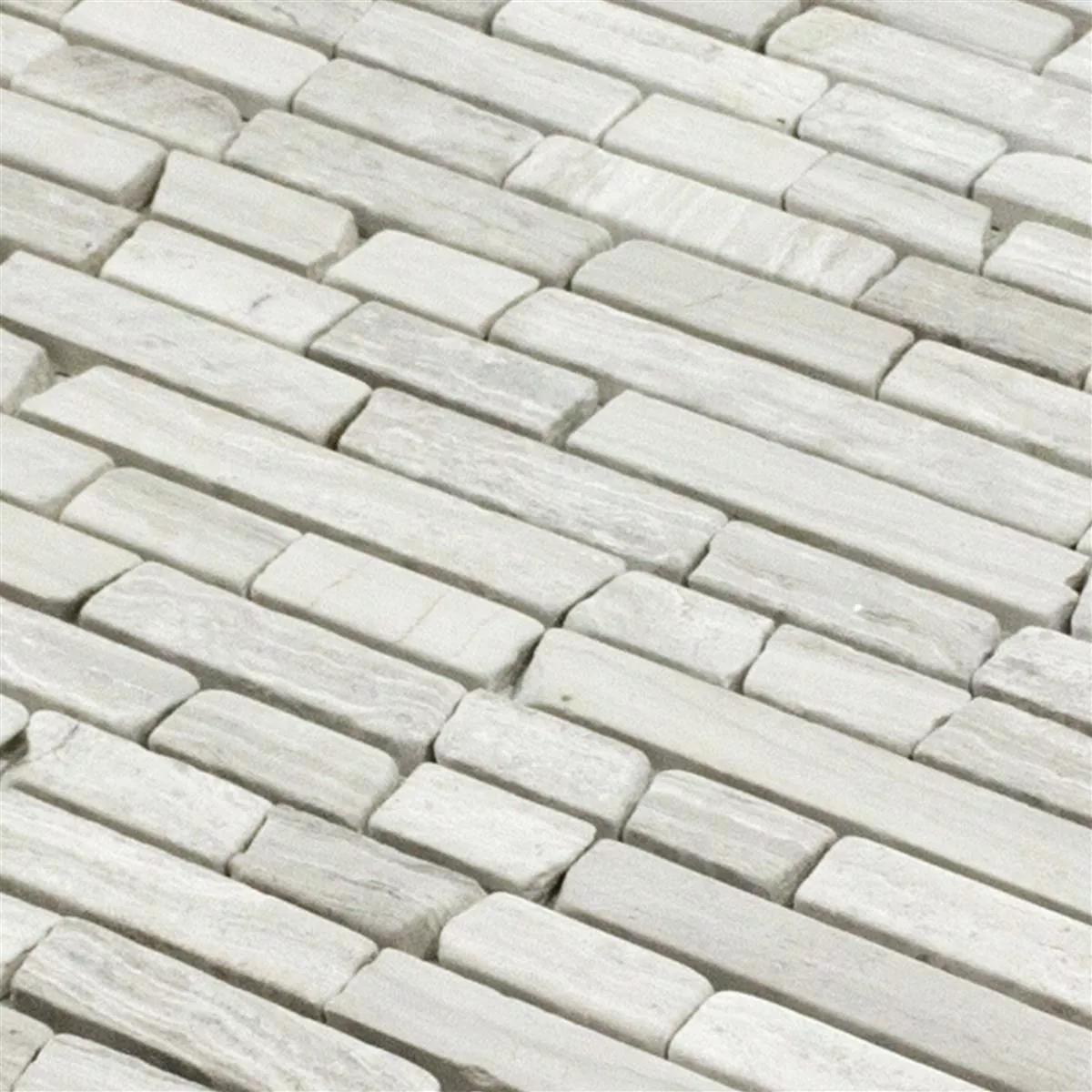 Mosaikfliesen Marmor Brick Stanley Grau