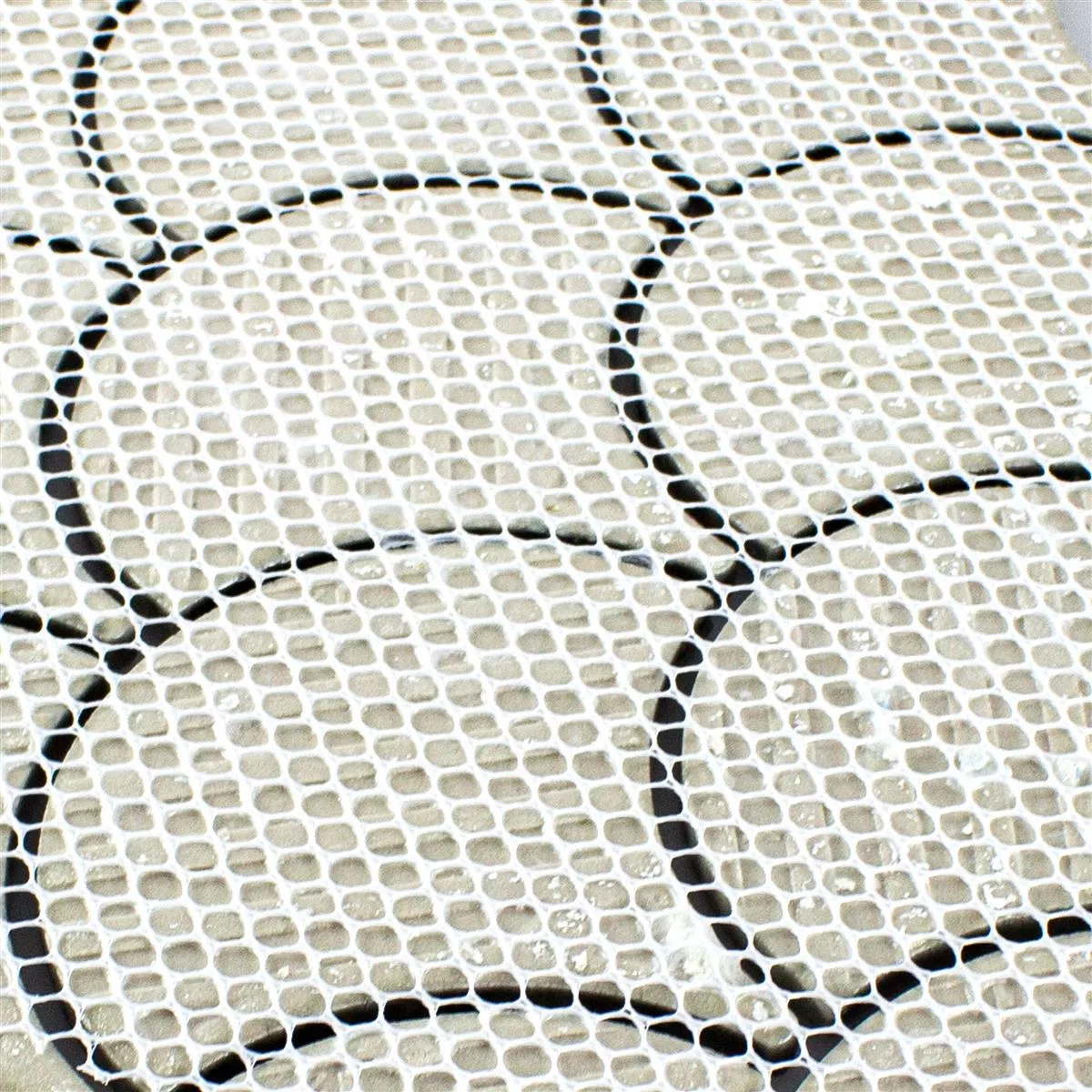 Muster von Keramik Mosaik Fliesen Newark Weiß