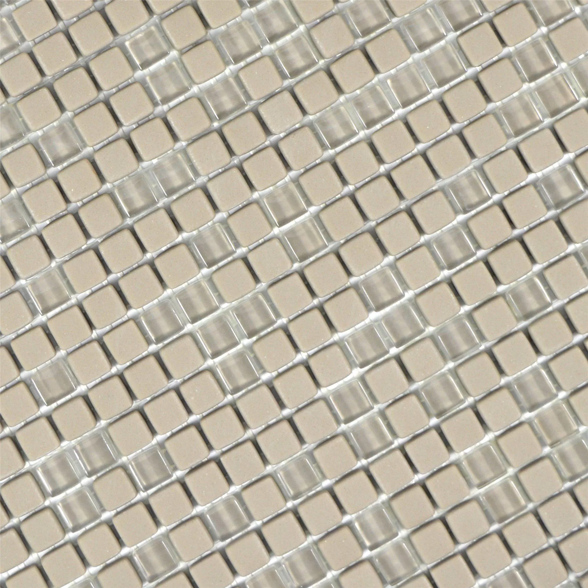 Muster von Glasmosaik Fliesen Kassandra Cream Matt