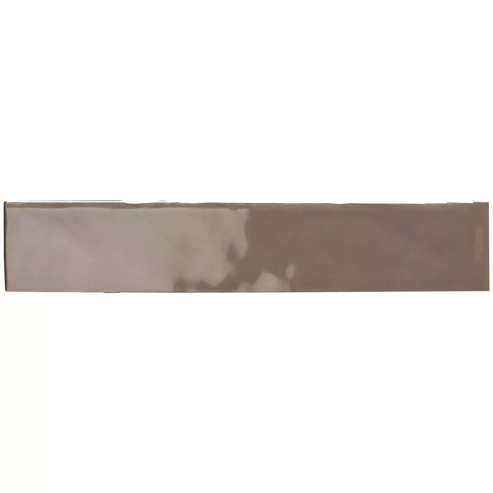 Muster Wandfliesen Montreal Gewellt Dunkelbraun 5x25cm