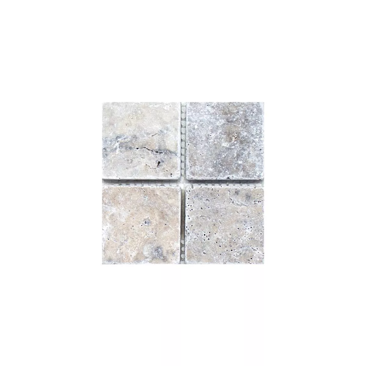 Muster von Mosaikfliesen Travertin Nestor Silber 48