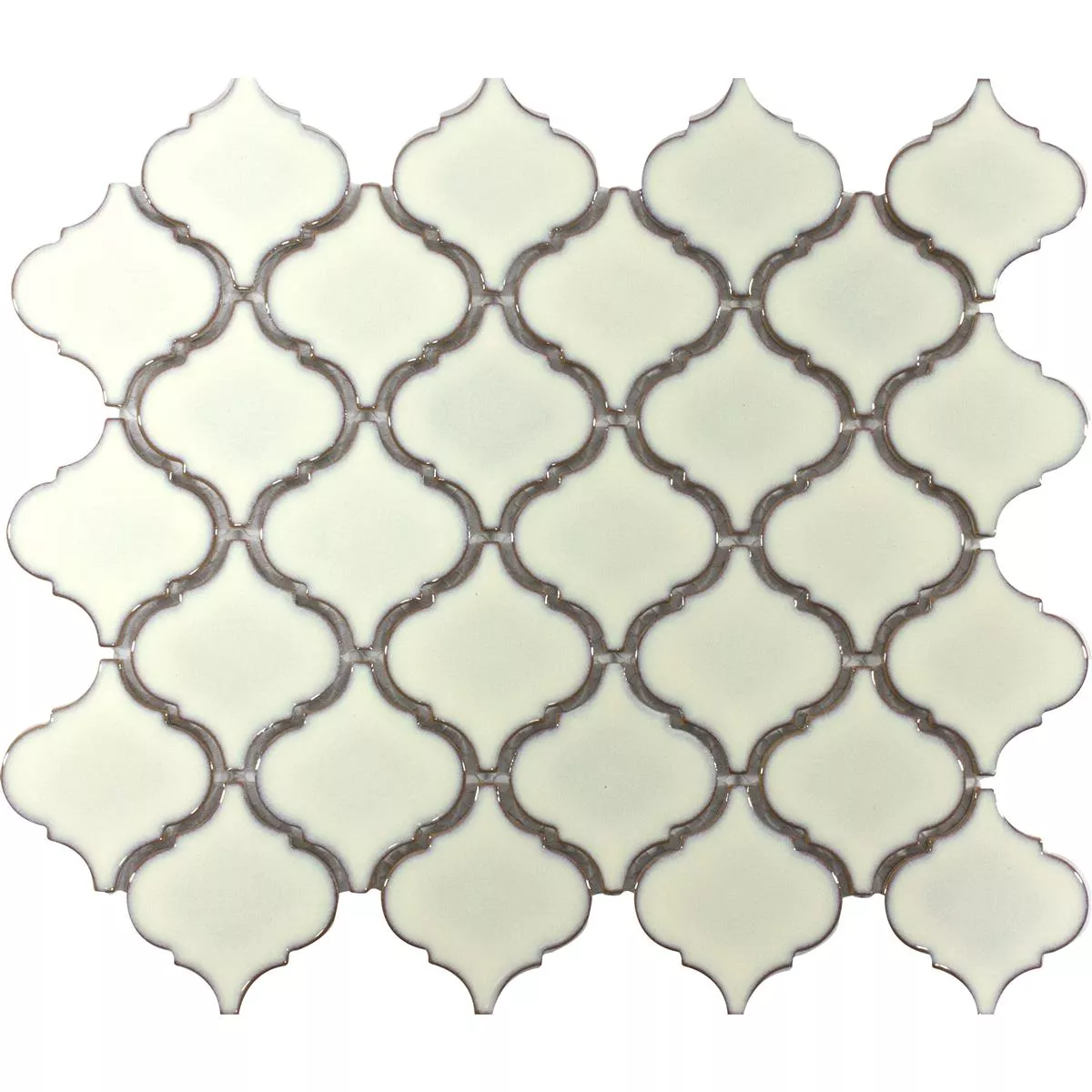 Keramik Mosaik Fliesen Asmara Arabesque Weiß