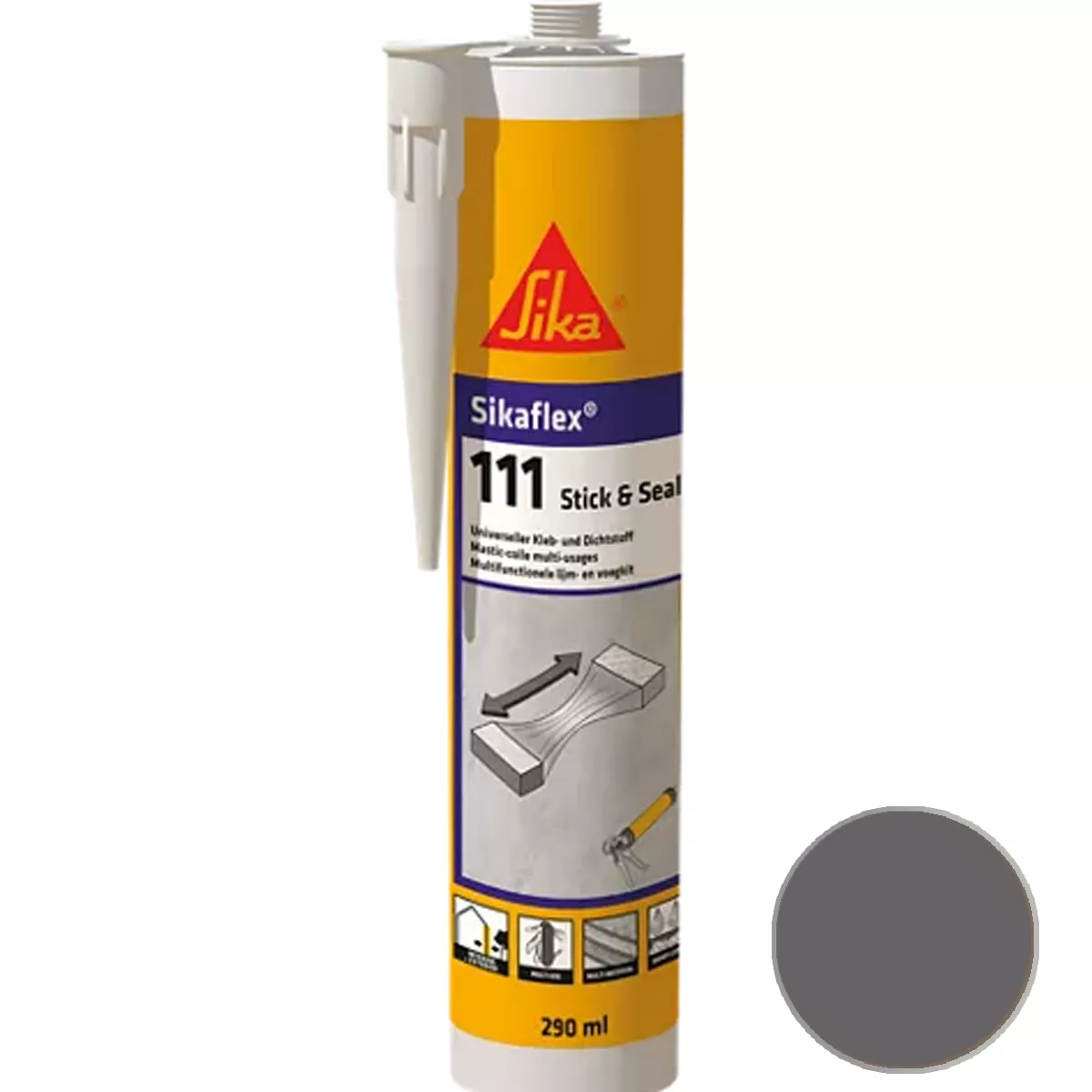 Kleb- und Dichtstoff Sikaflex-111 Stick & Seal Betongrau