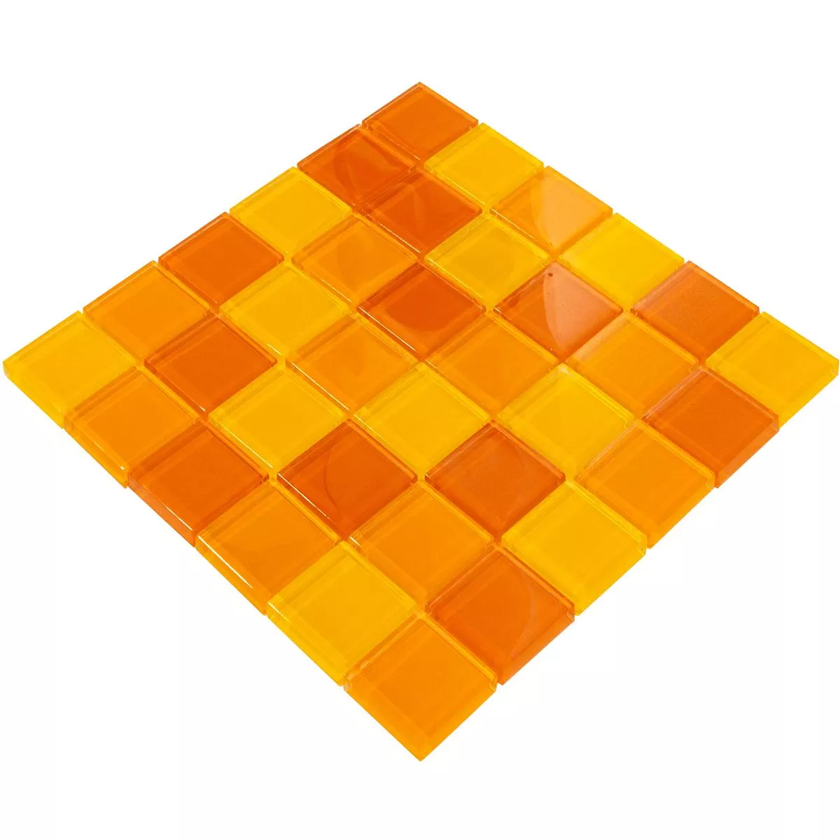 Muster von Glasmosaik Fliesen Glasgow Orange Mix