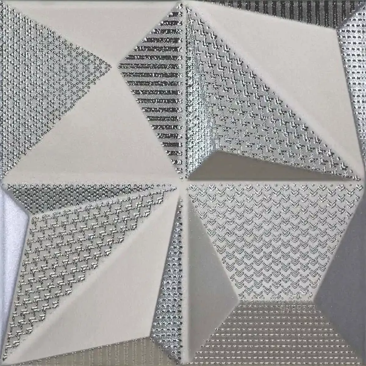 Wandfliesen Skyline 3D Mix Exklusiv Strukturiert Silber