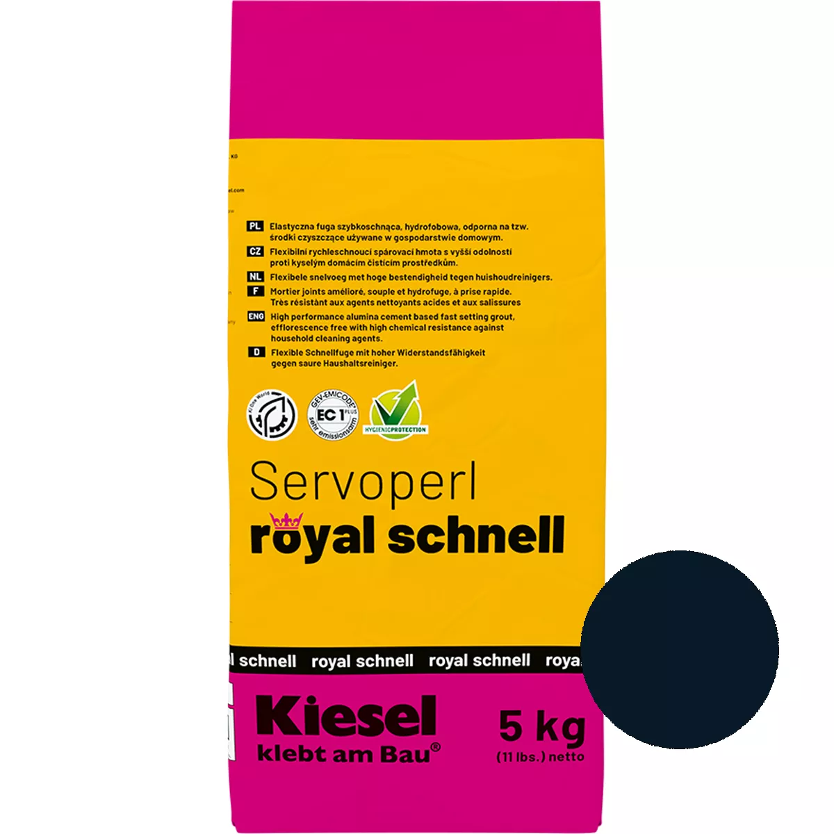Fugenmasse Servoperl Royal Schnell Samtschwarz 5 Kg