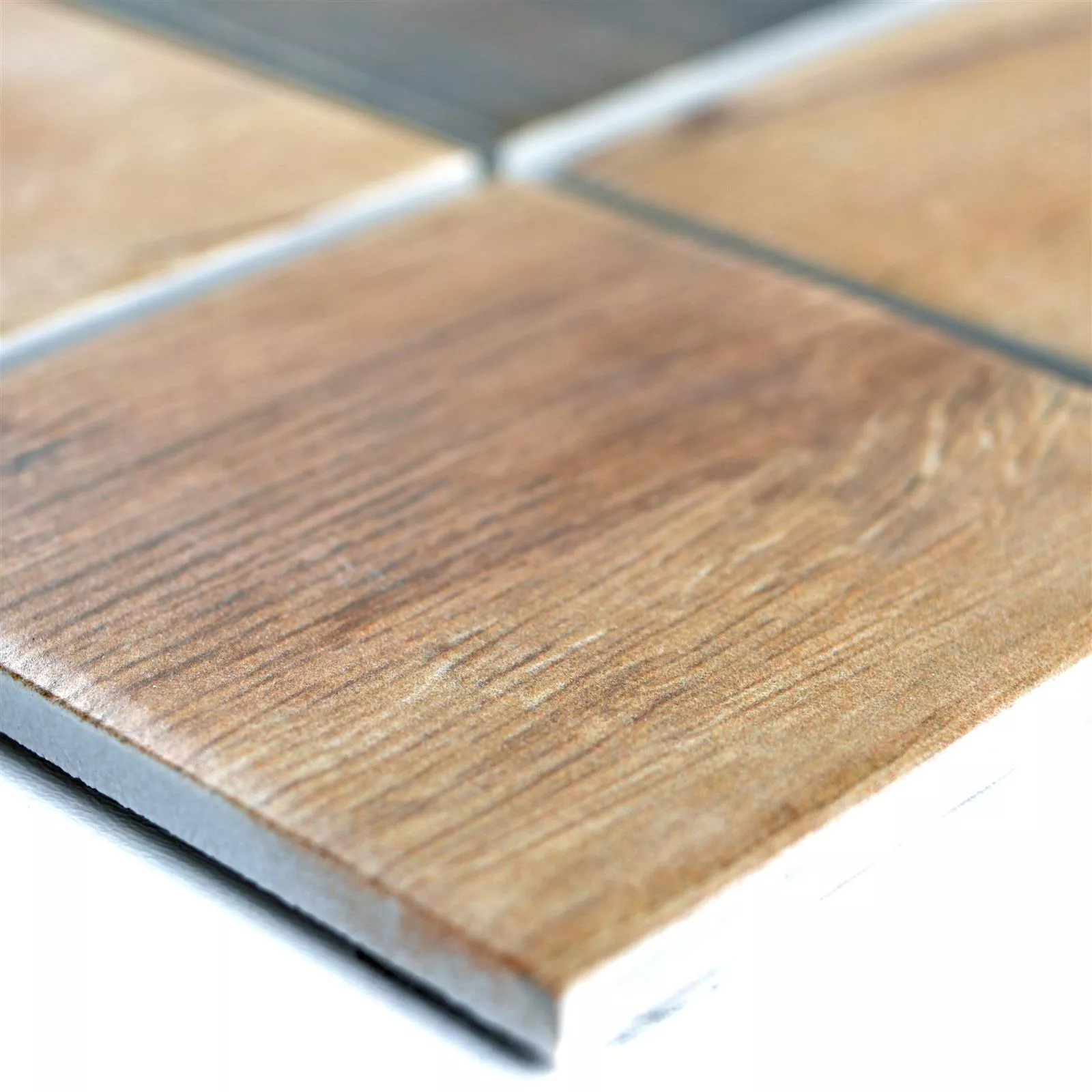 Keramik Holzoptik Mosaikfliesen Norfolk Braun Quadrat Keramik Holzoptik Mosaikfliesen Norfolk Braun Quadrat