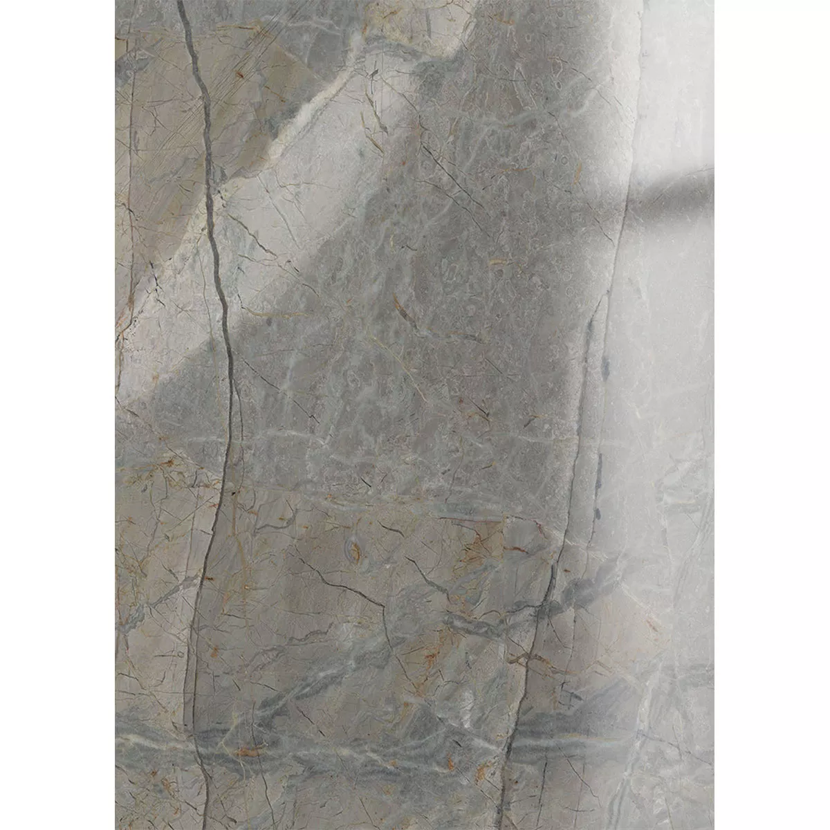 Bodenfliesen Ancona Marmoroptik Grau Poliert Glänzend 60x120cm