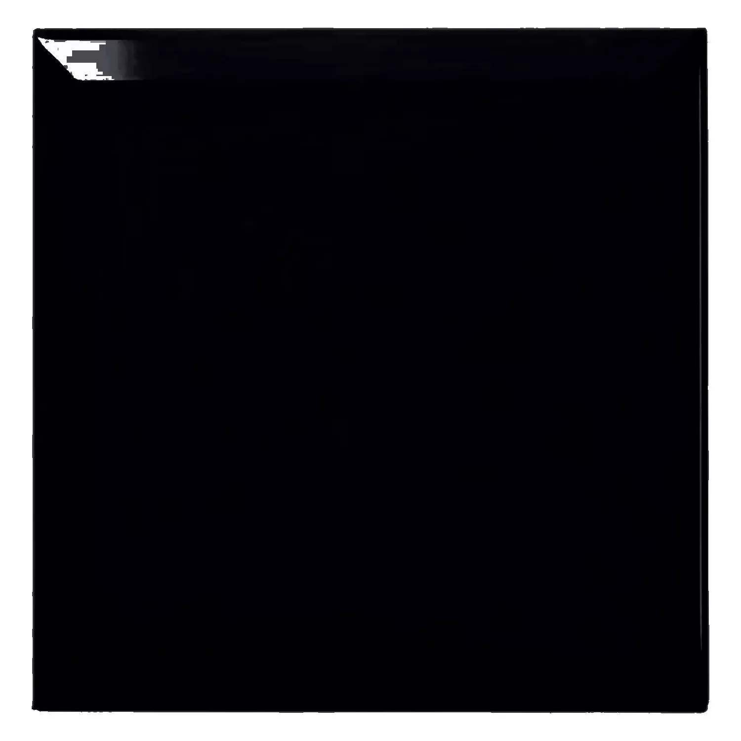 Metrofliese Schwarz Glänzend 20x20 cm Facette Freetown Negro