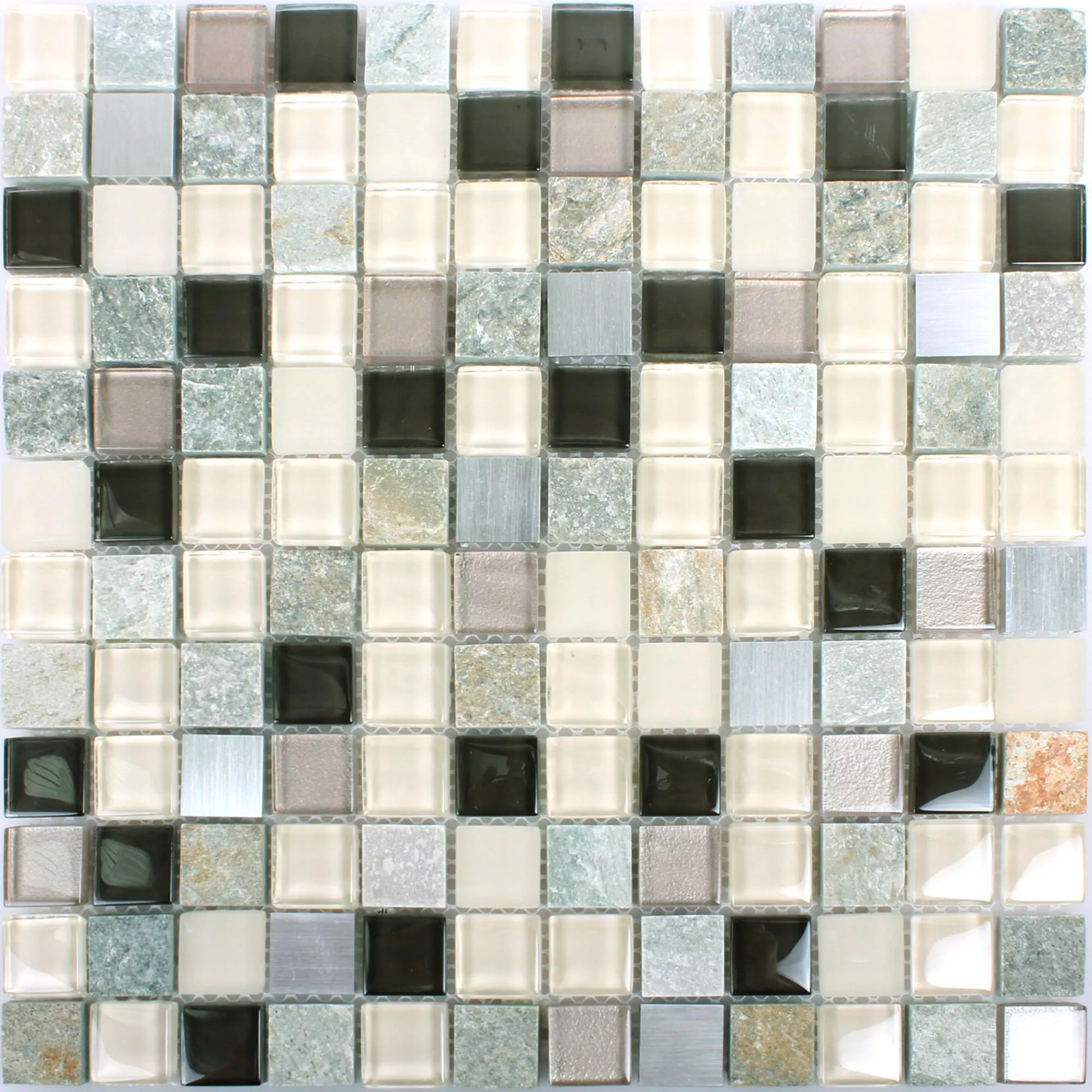 Muster von Mosaikfliesen Naturstein Glas Metall Mix Altona