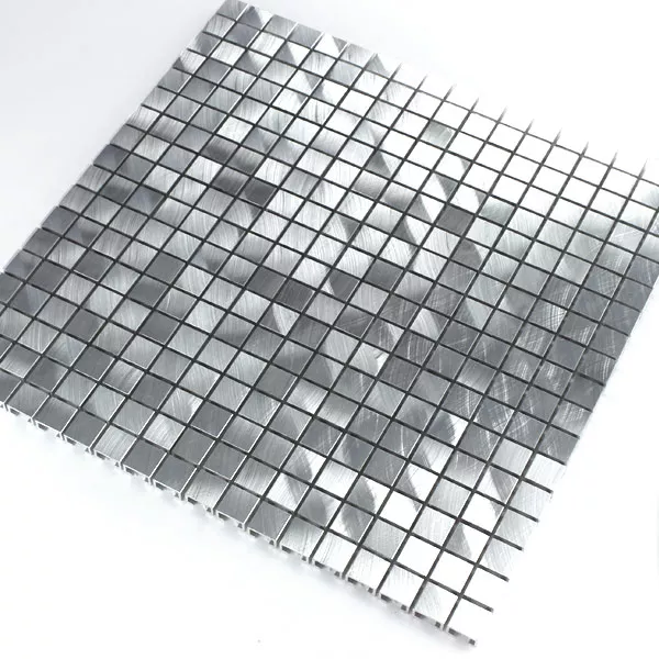 Muster von Mosaikfliesen Aluminium Mono Silber 