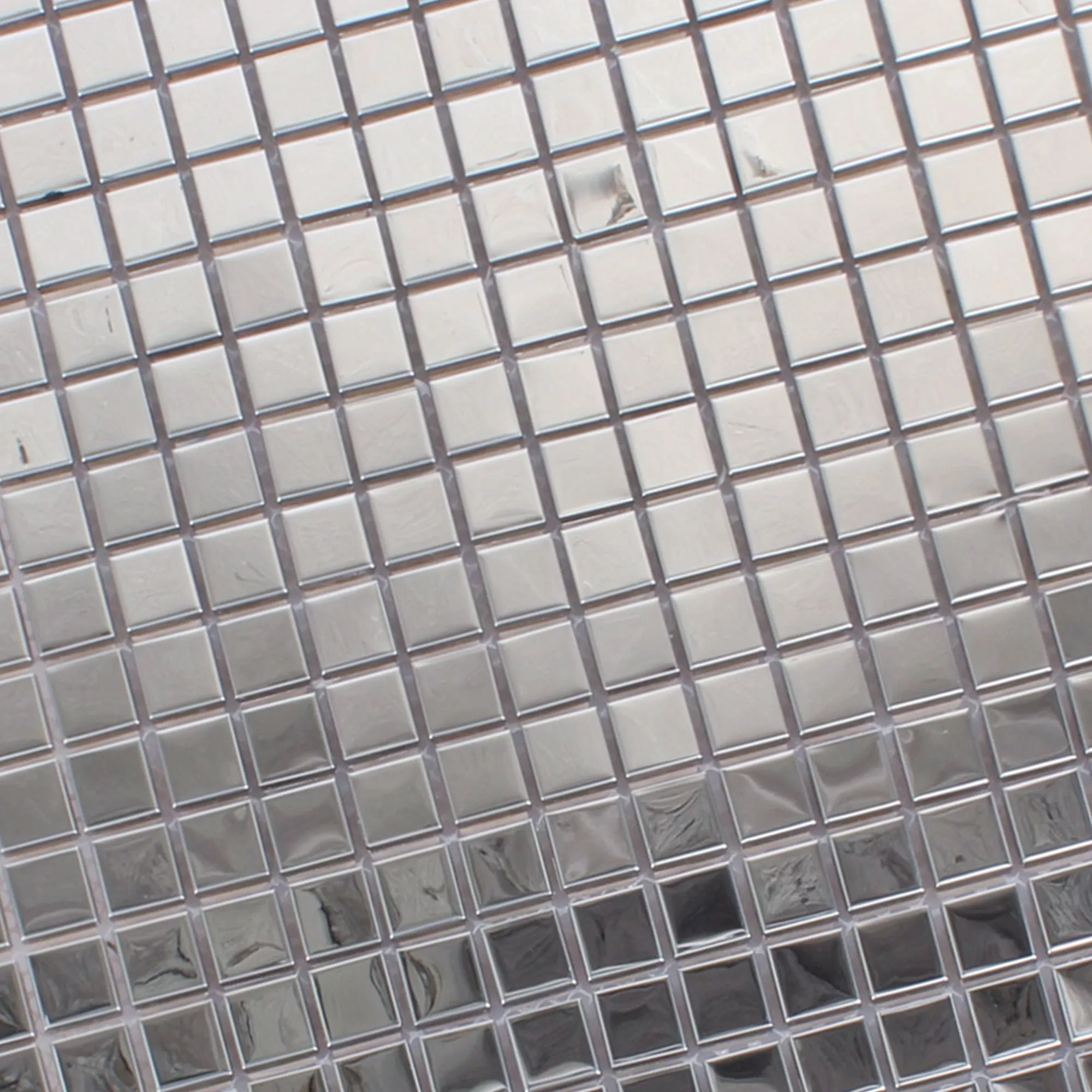 Edelstahl Mosaikfliesen Glänzend Quadrat 15