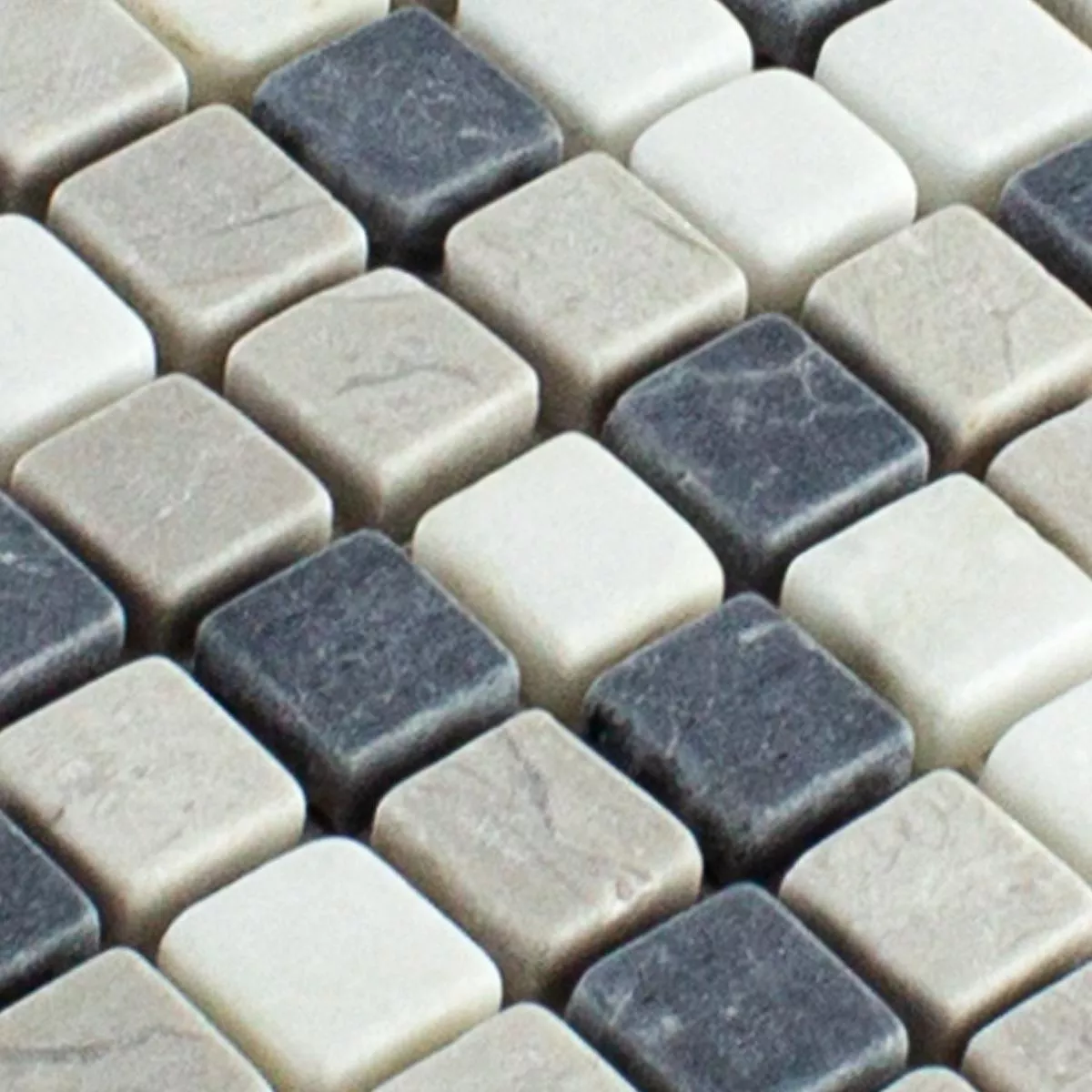 Muster von Marmor Mosaik Erdemol Beige Grau Schwarz