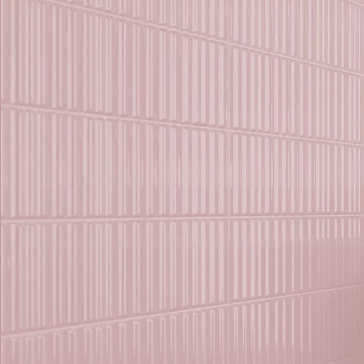 Wandfliesen Avila Relief Pink Glänzend 5x30cm