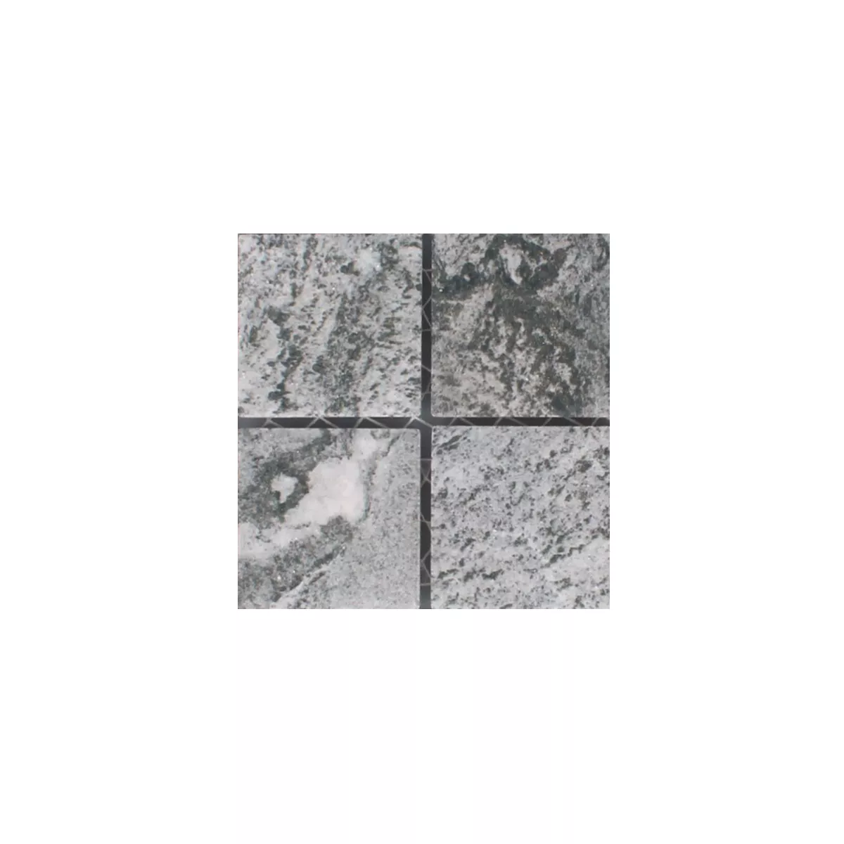Muster von Mosaikfliesen Keramik Steinoptik Herkules Grau 48