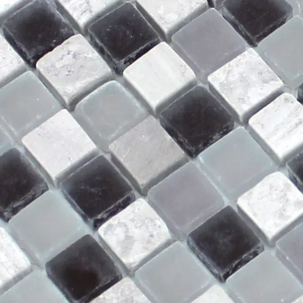 Mosaikfliesen Glas Marmor 15x15x8mm Lila Mix