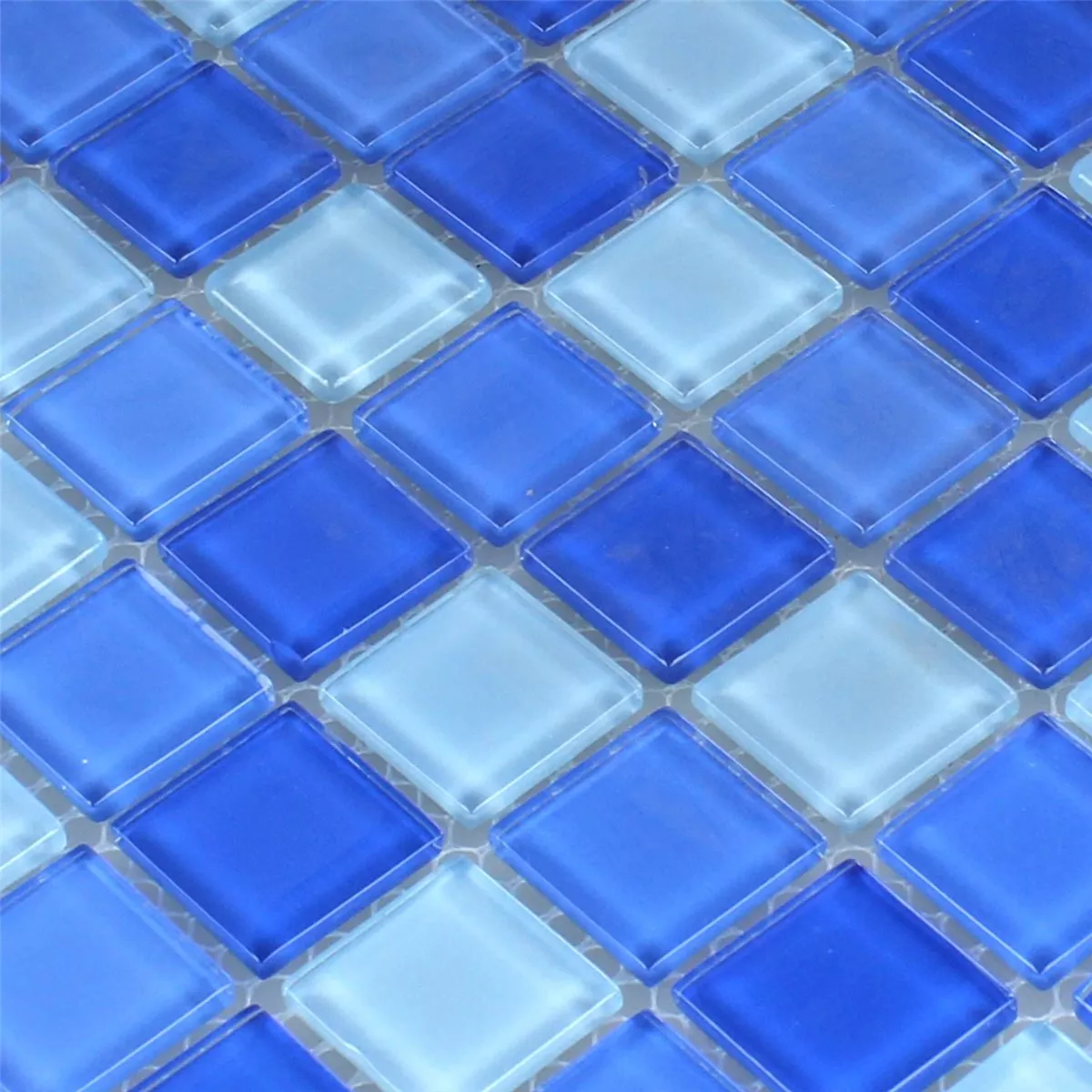 Mosaikfliesen Glas Hellblau 25x25x4mm