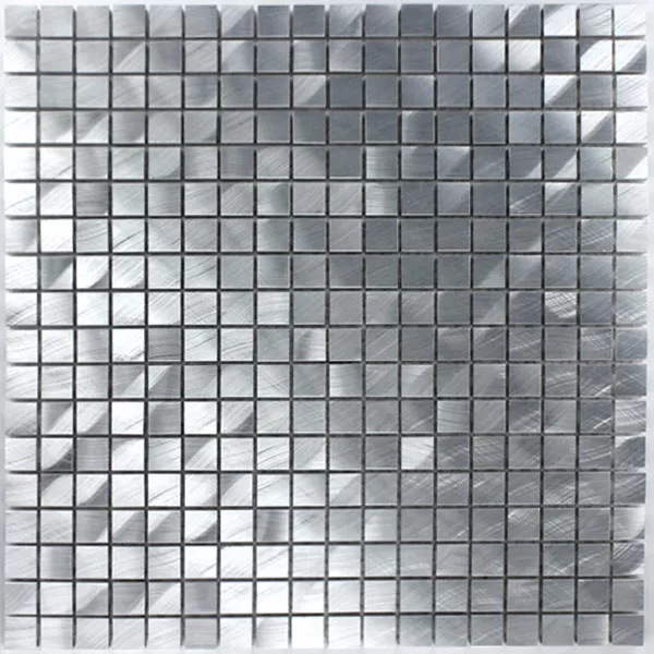 Muster von Mosaikfliesen Aluminium Mono Silber 