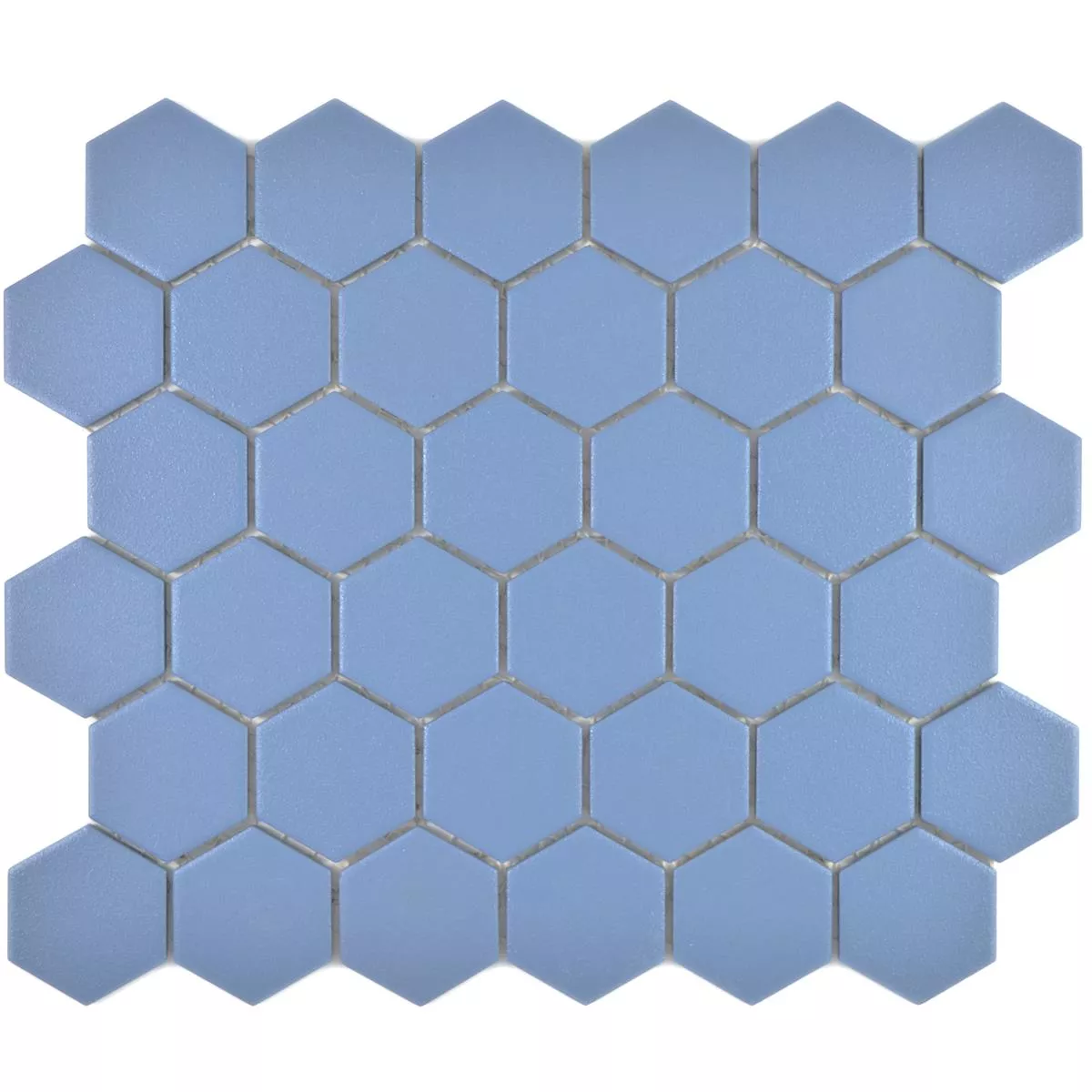 Keramikmosaik Bismarck R10B Hexagon Blau H51