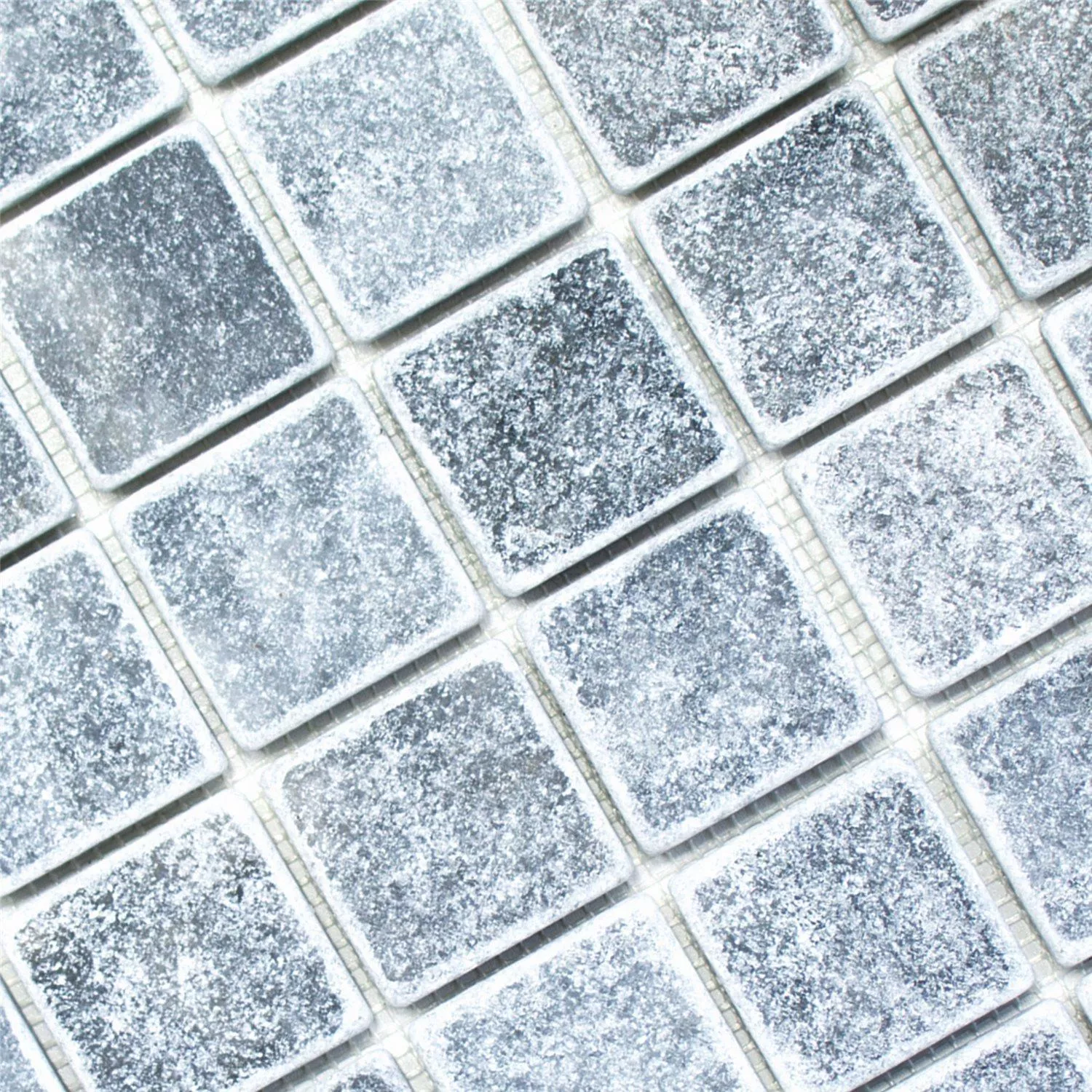 Marmor Mosaikfliesen Bardiglio Schwarz Grau 48