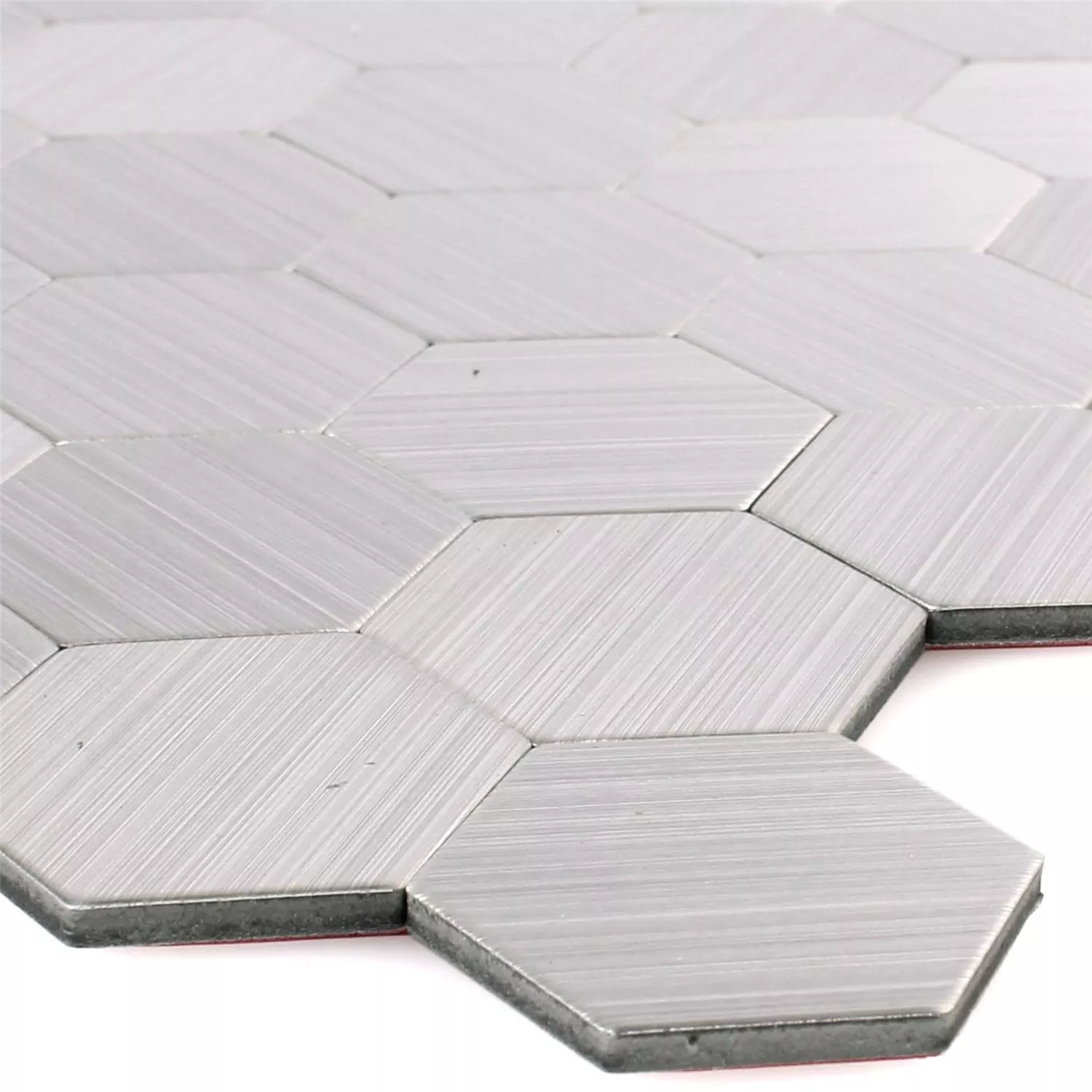 Mosaikfliesen Metall Selbstklebend Mikros Silber Hexagon Mosaikfliesen Metall Selbstklebend Mikros Silber Hexagon