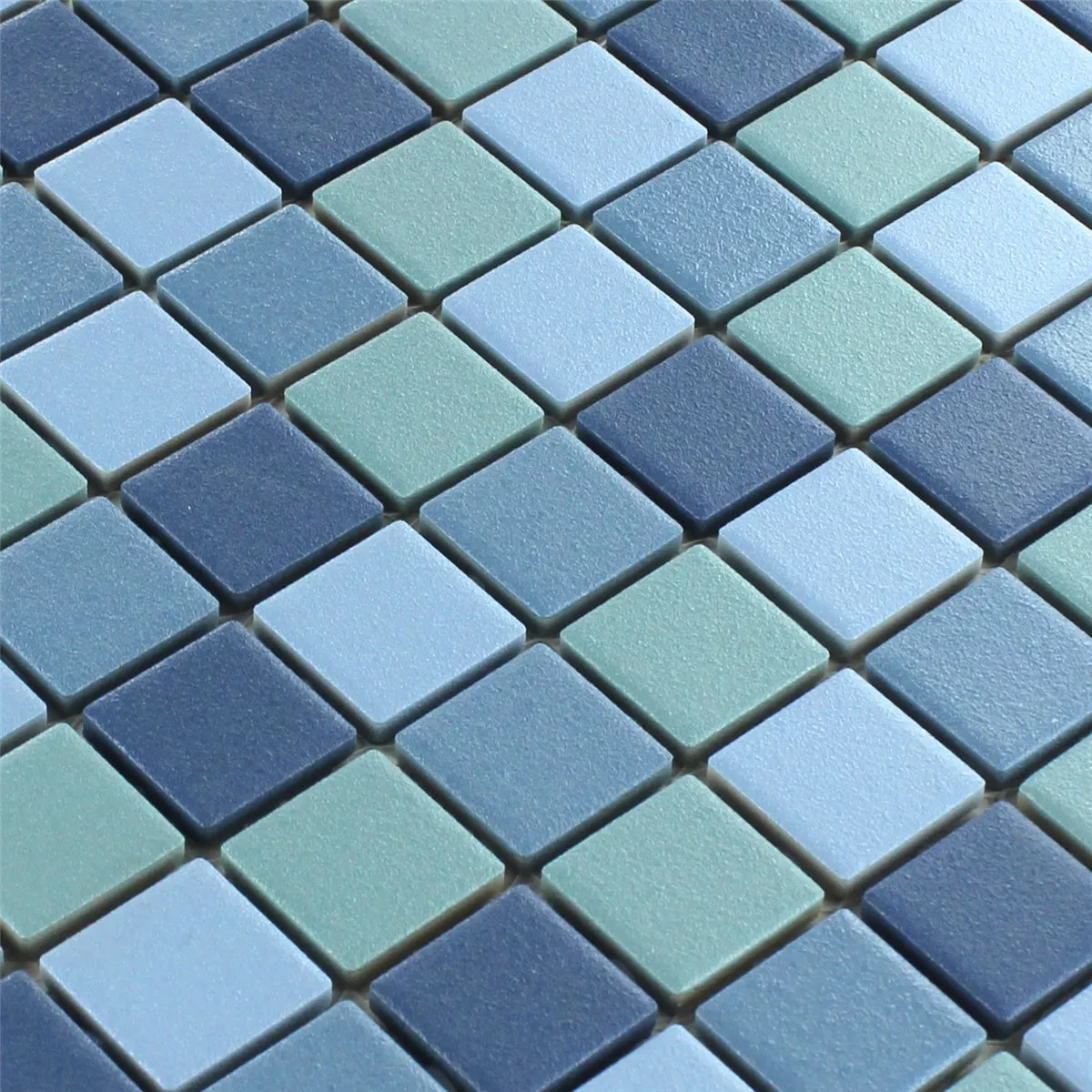 Mosaikfliesen Keramik Rutschhemmend Blau Mix