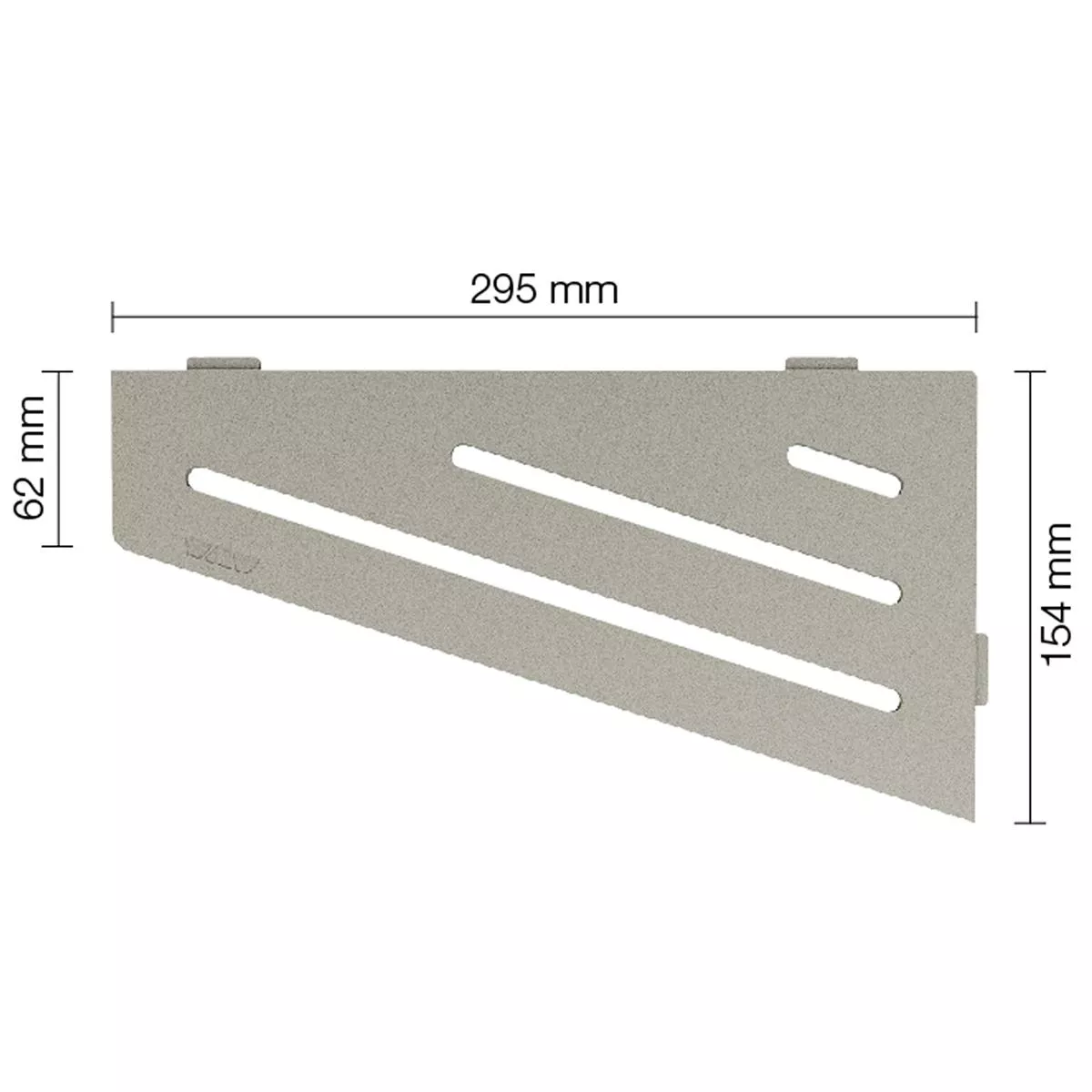 Wandablage Duschablage Schlüter 4eck 15,4x29,5cm Wave Grau